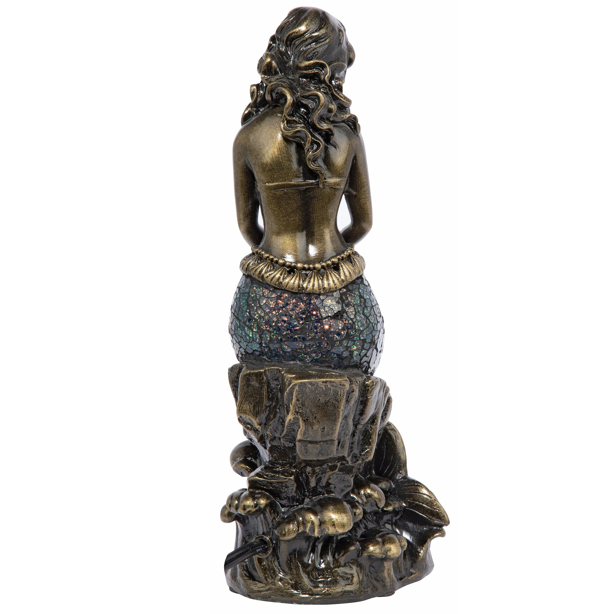 Toscano - Ocean Mermaid Illuminated Mosaic Glass Statue
