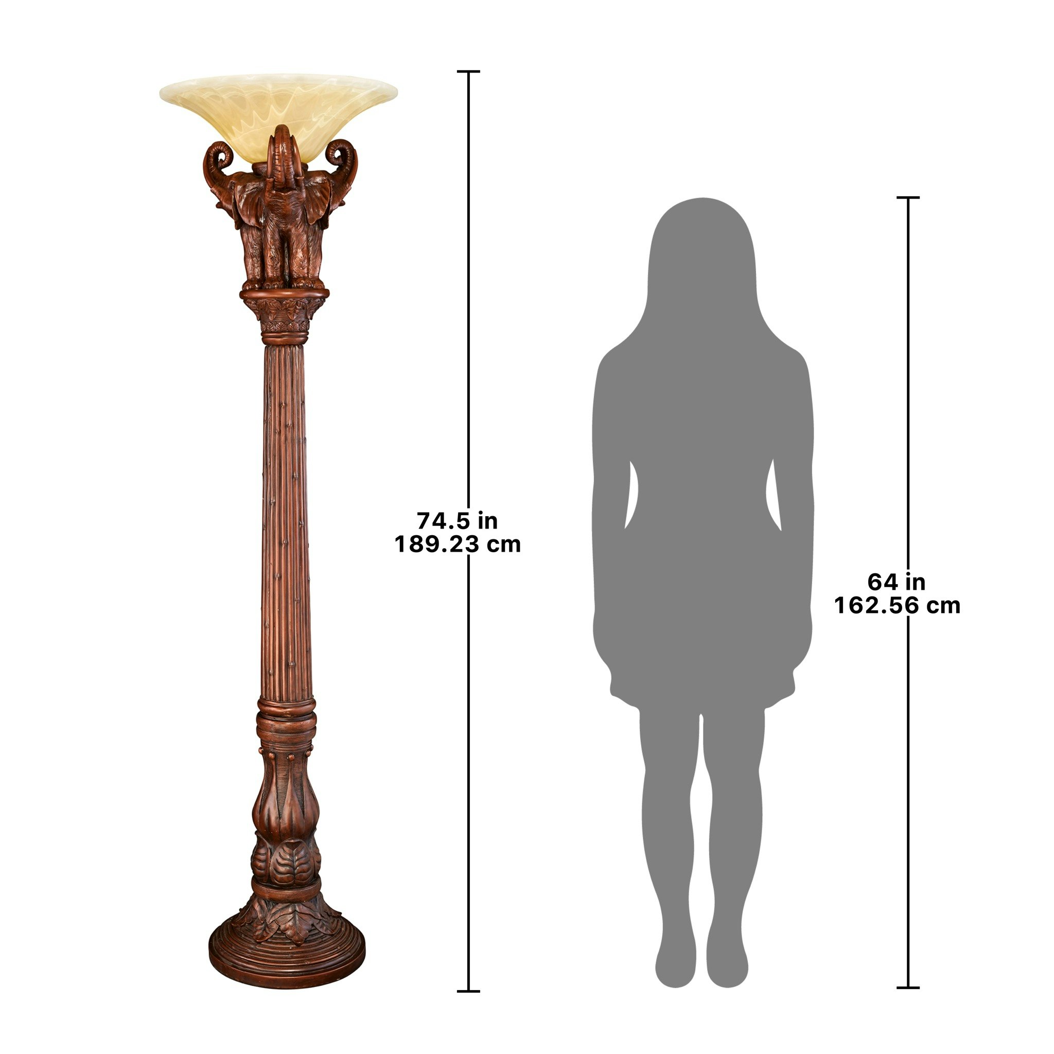 Toscano - Lord Earl Houghton Elephant Sculptural Floor Lamp