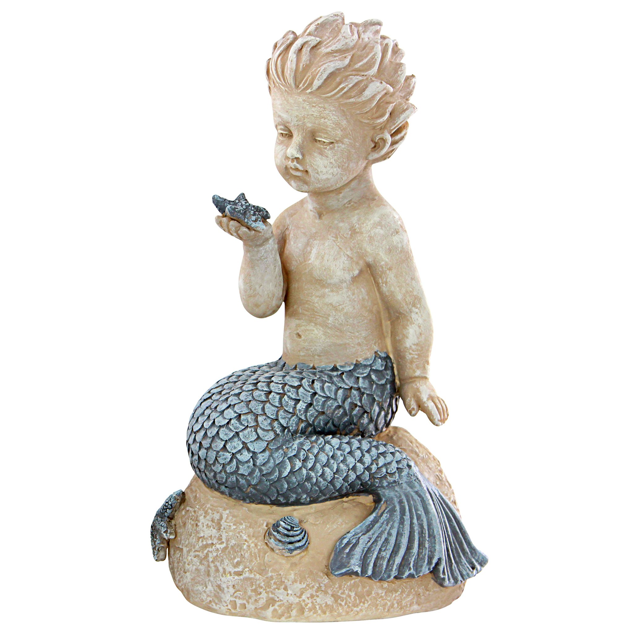Toscano - Jewels of the Deep Merman Boy Statue