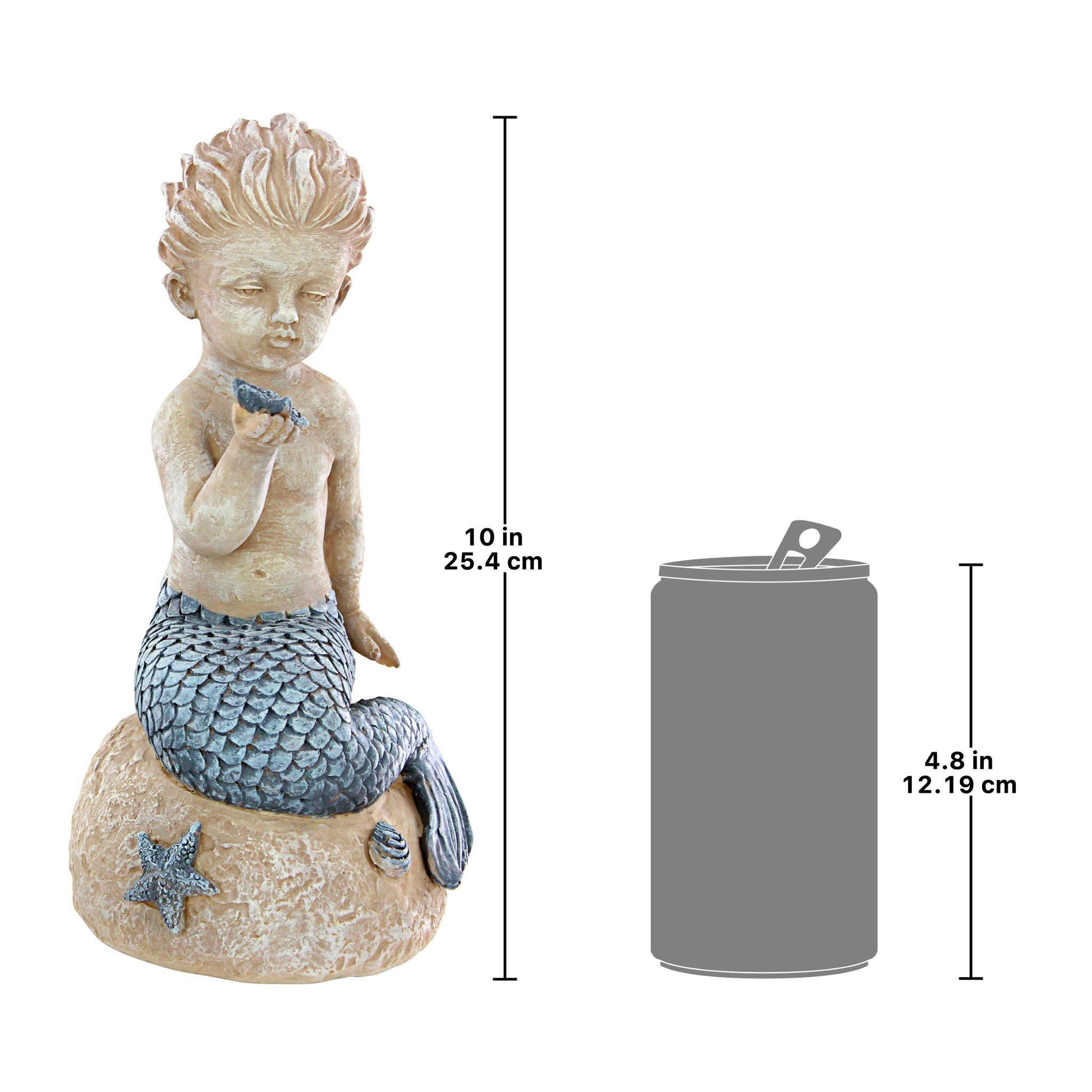 Toscano - Jewels of the Deep Merman Boy Statue