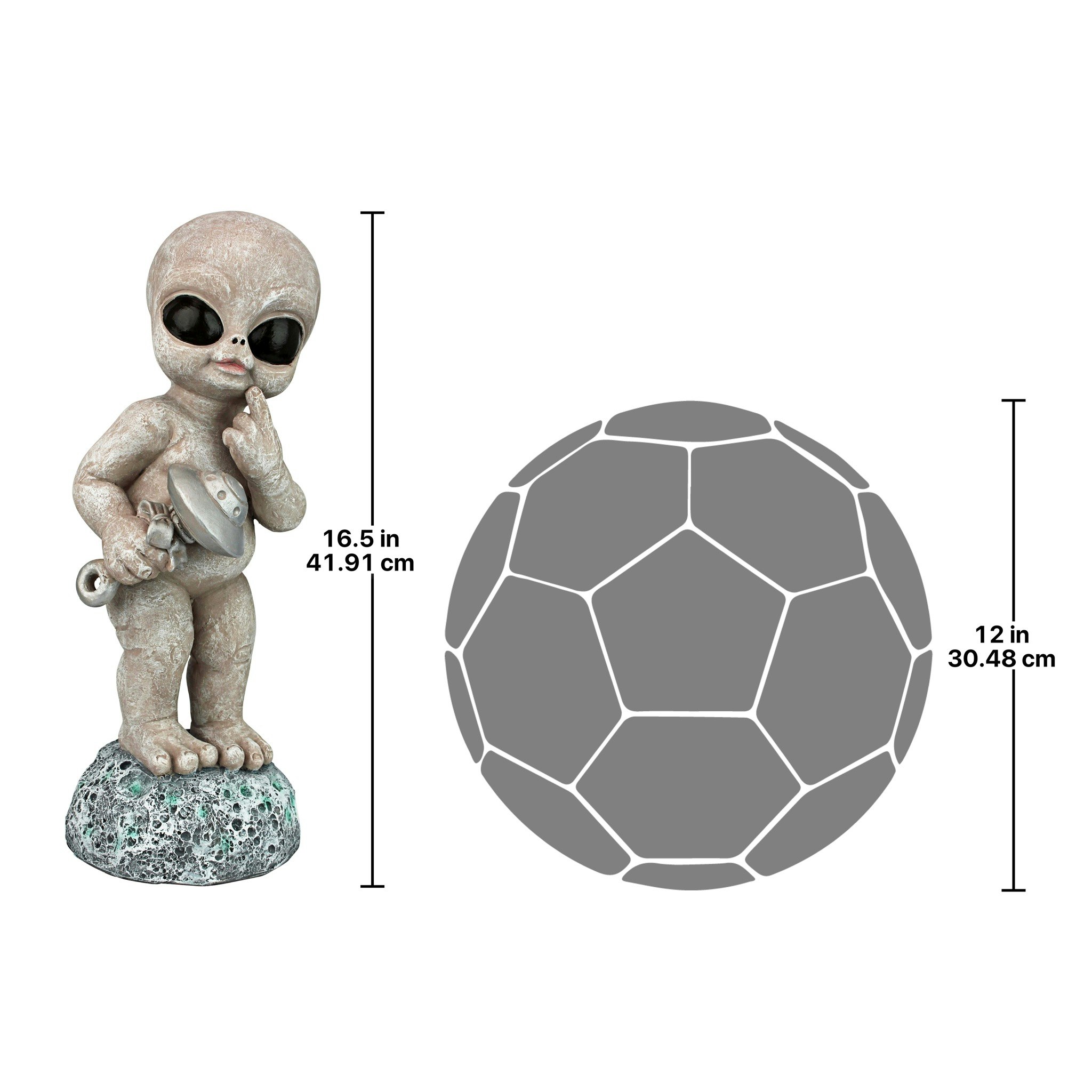 Toscano - Zeta the Toddler GrayRoswellian Baby Alien Statue