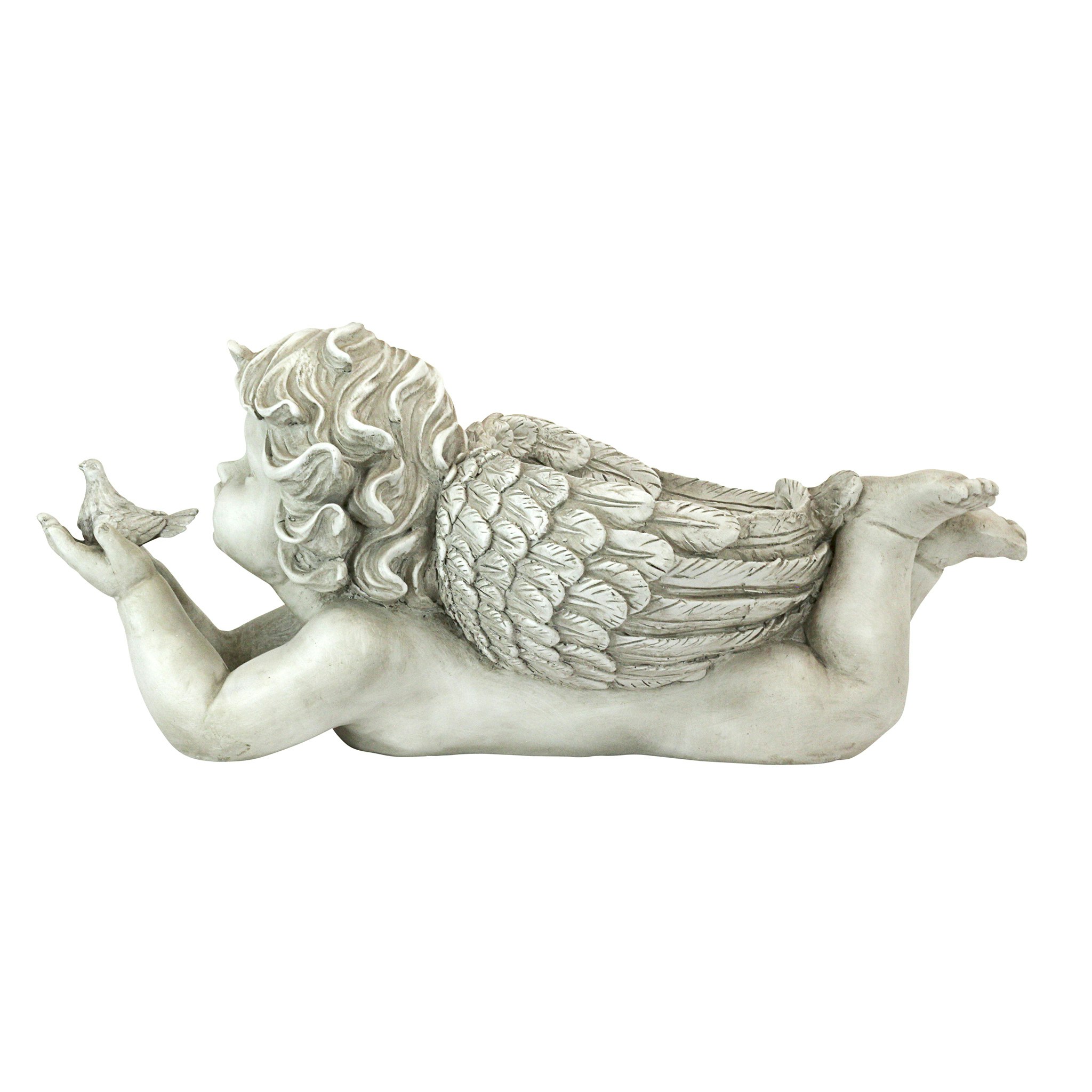 Toscano - God Messenger Cherub with Bird Angel Statue