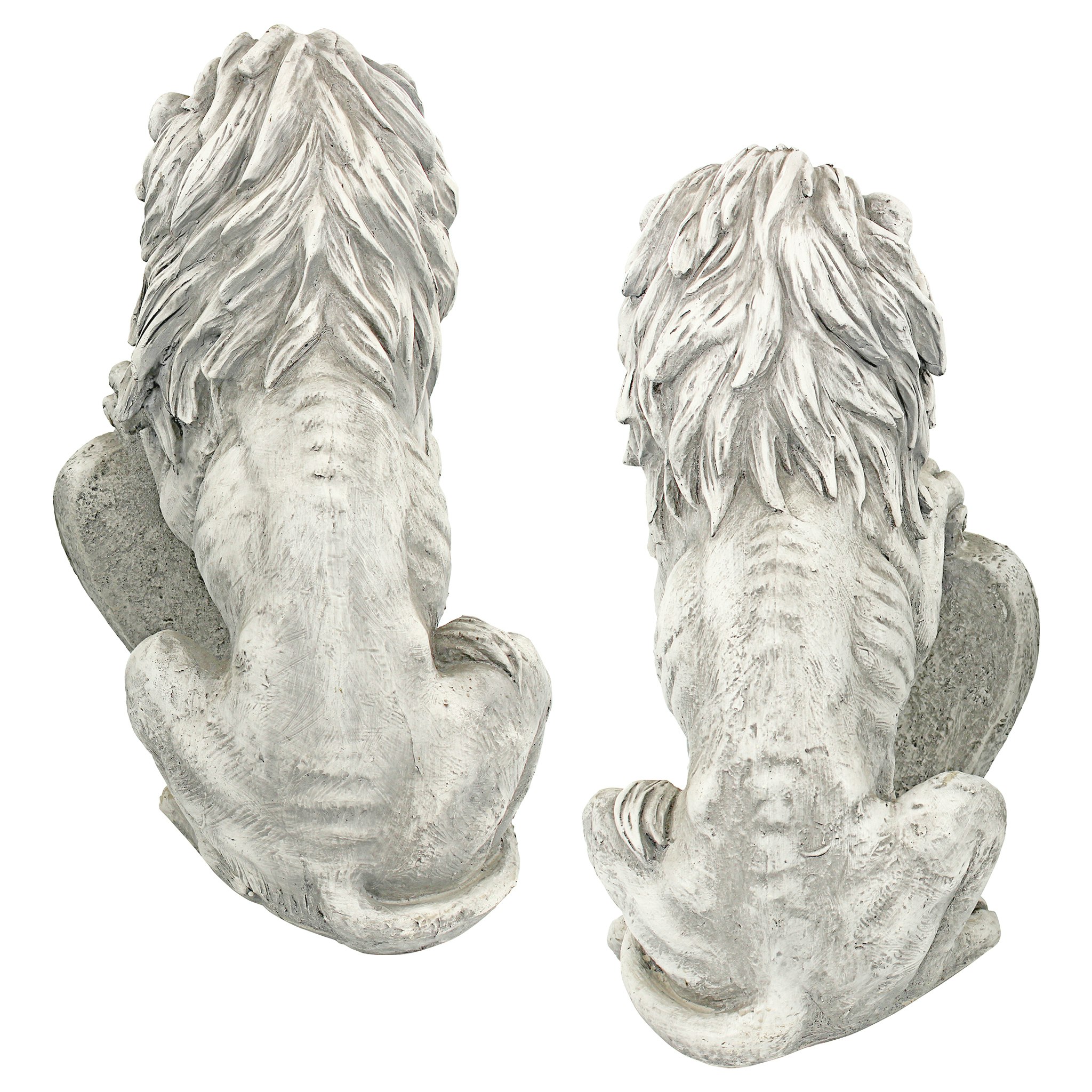 Toscano - Set of 2 Roaring Beasts of Castello di Rocca Lion Sentinel Statues
