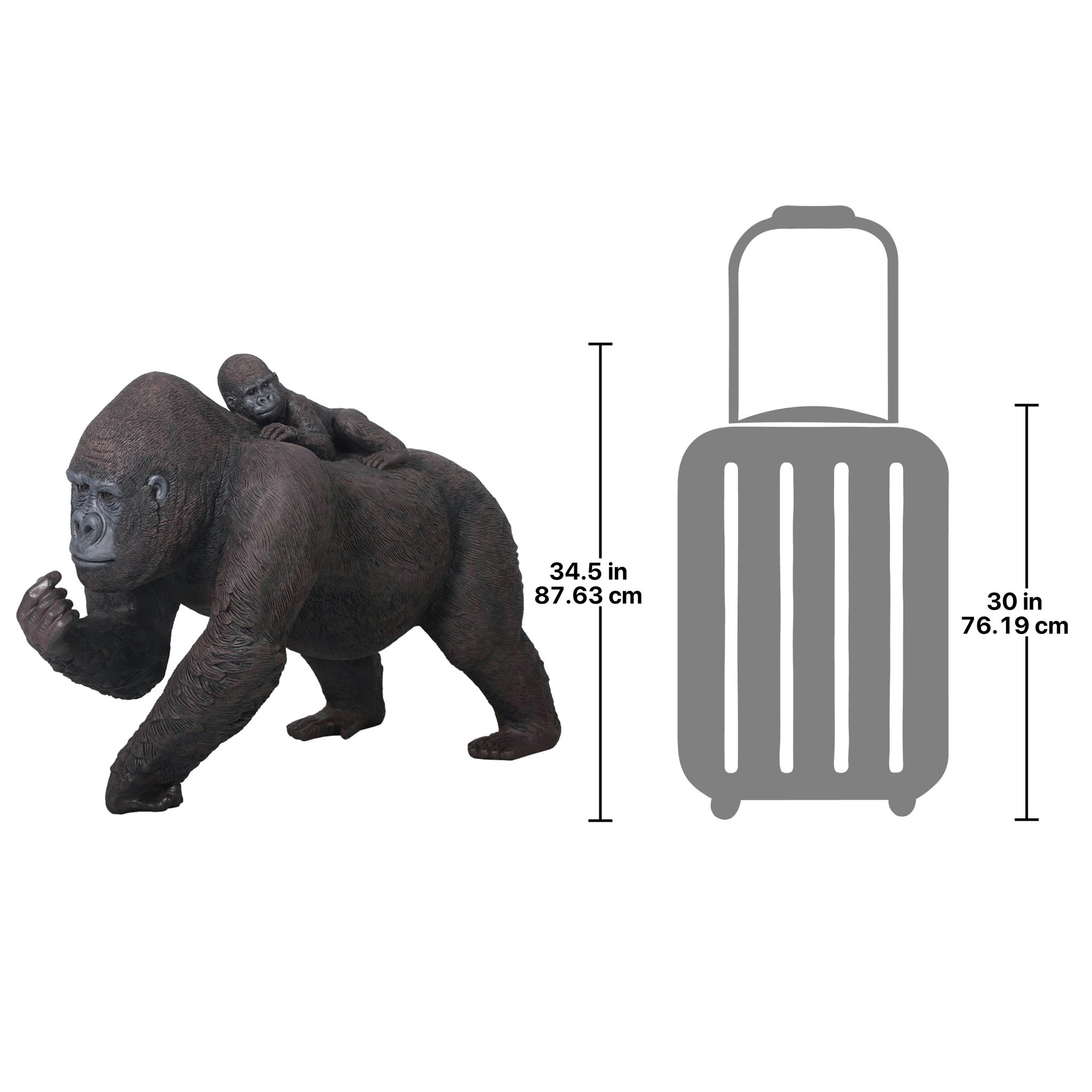 Toscano - The Lowland Gorillas Mother  Child Great Ape Statue