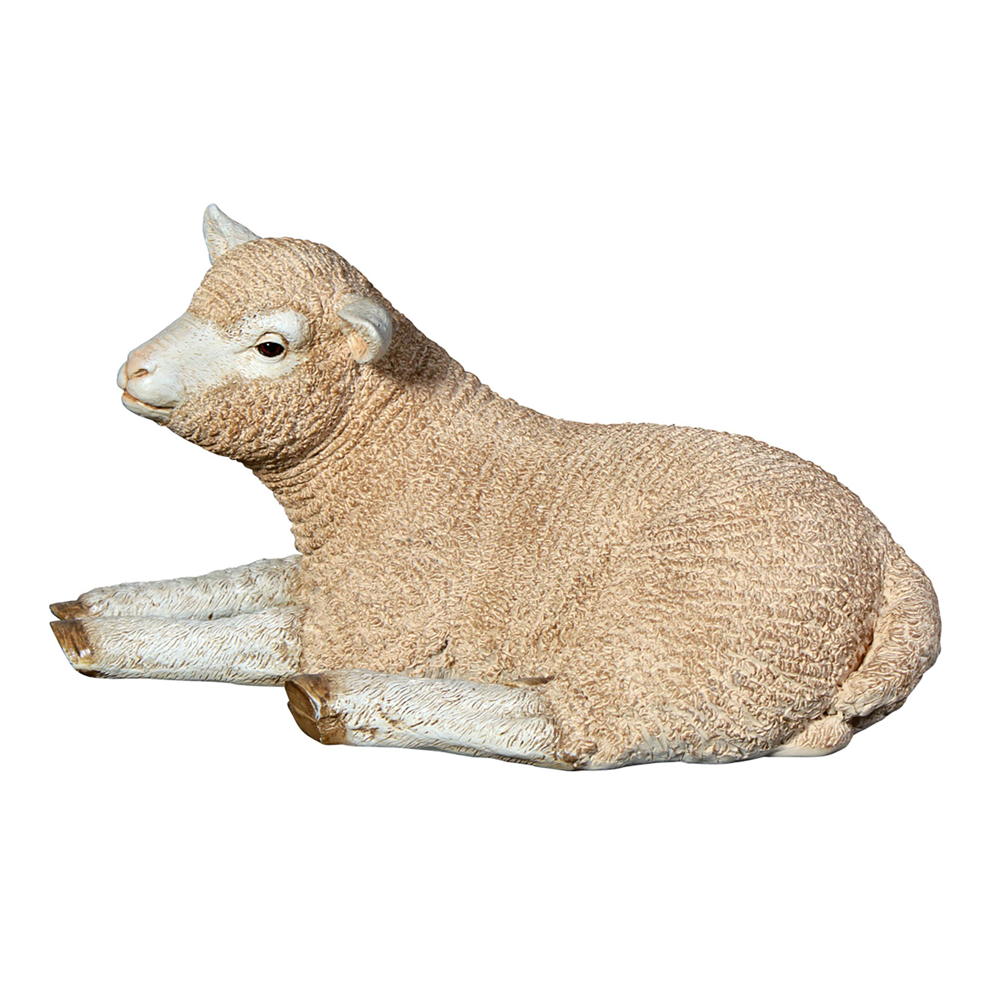 Toscano Merino Ewe Life-Size Lamb Statue - Resting