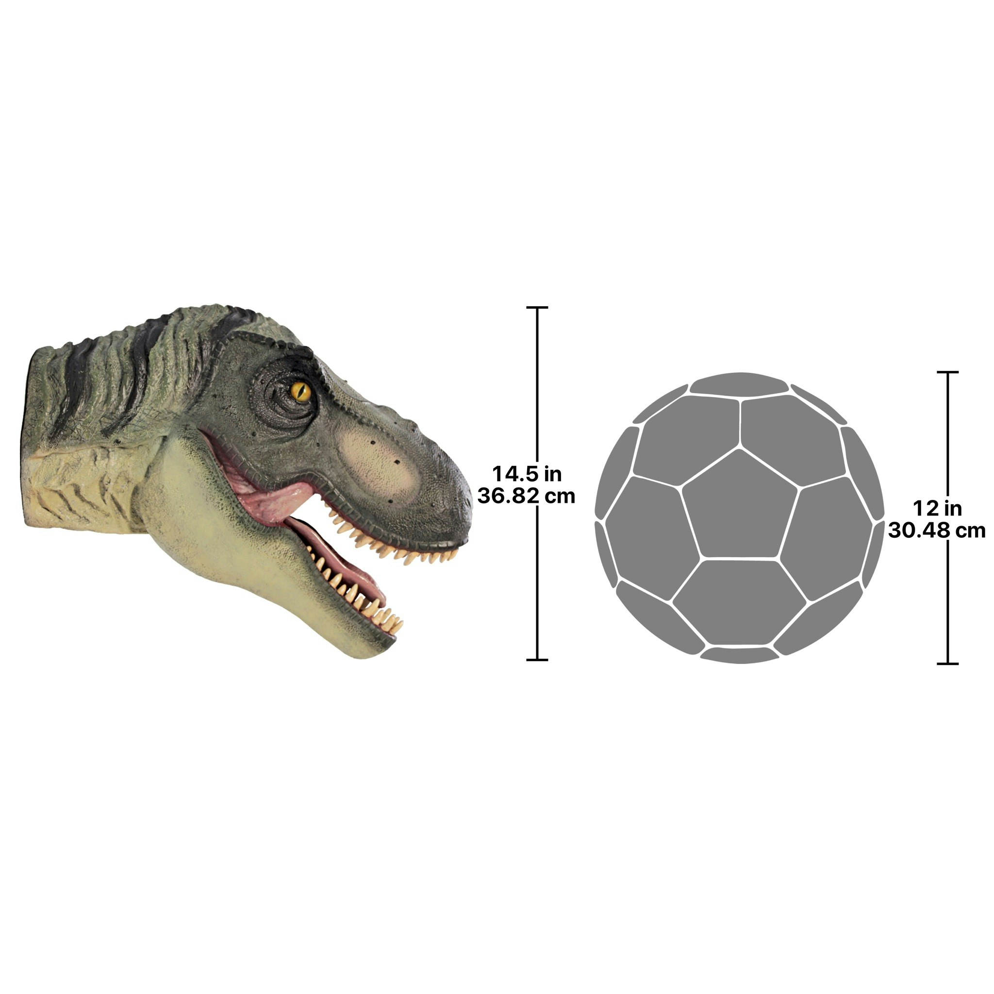 Toscano - Scaled Tyrannosaurus Rex Dinosaur Wall Trophy