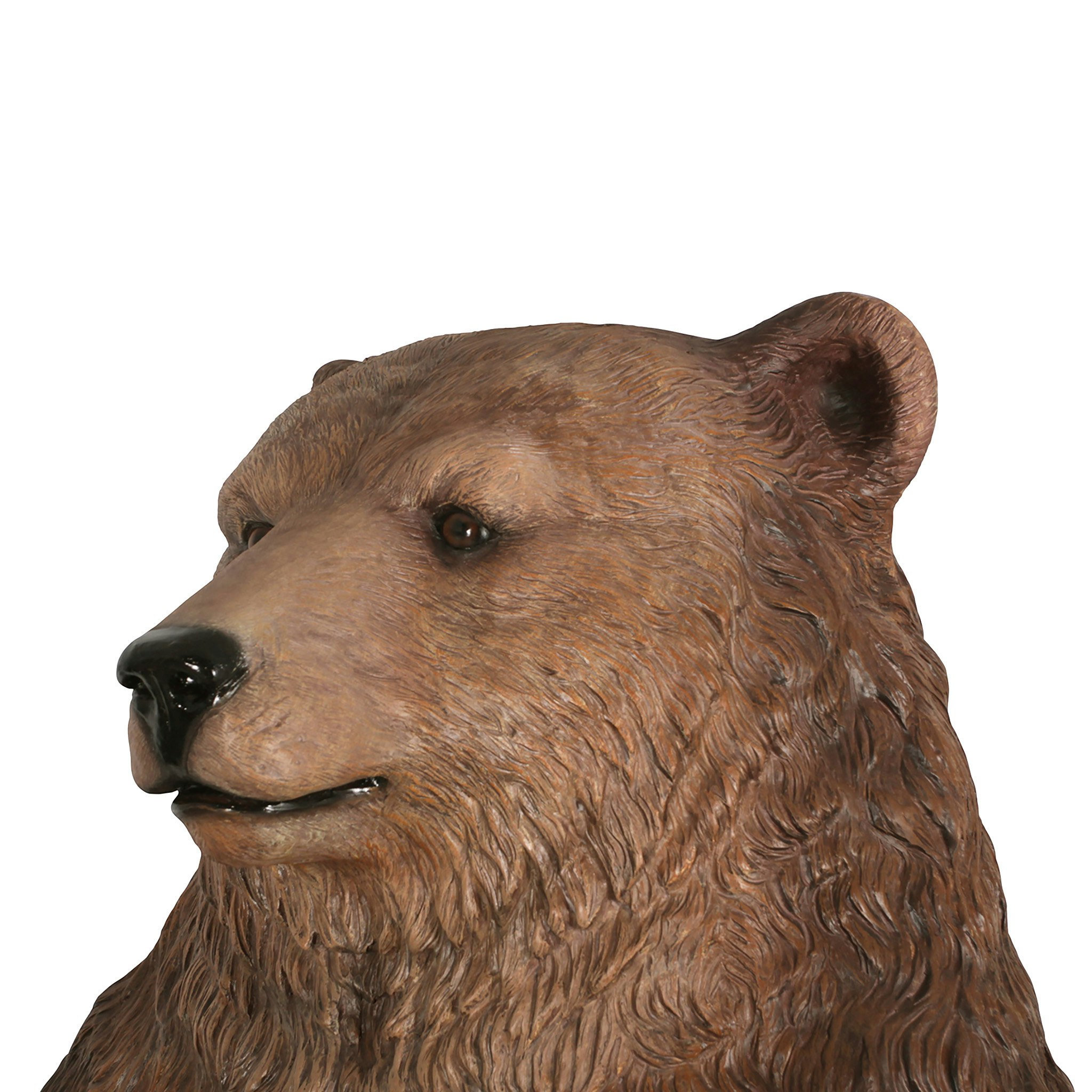 Toscano - Sitting Pretty Oversized Brown Bear Statue with Paw Seat