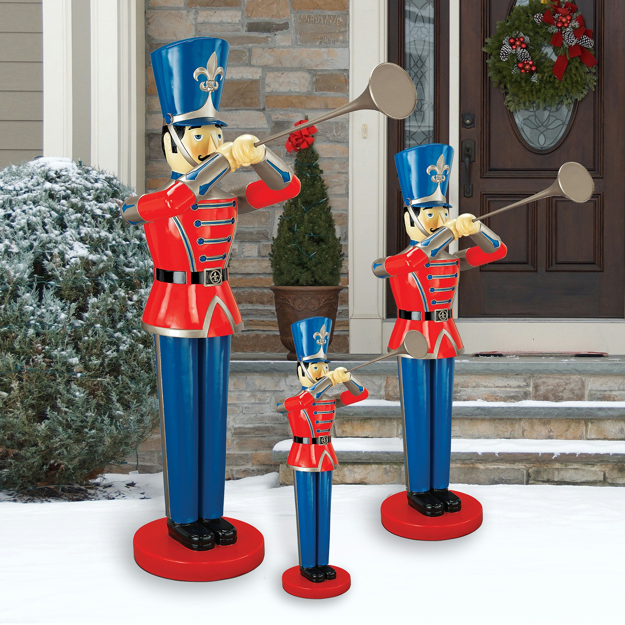Toscano Trumpeting Soldier Statue - Medium