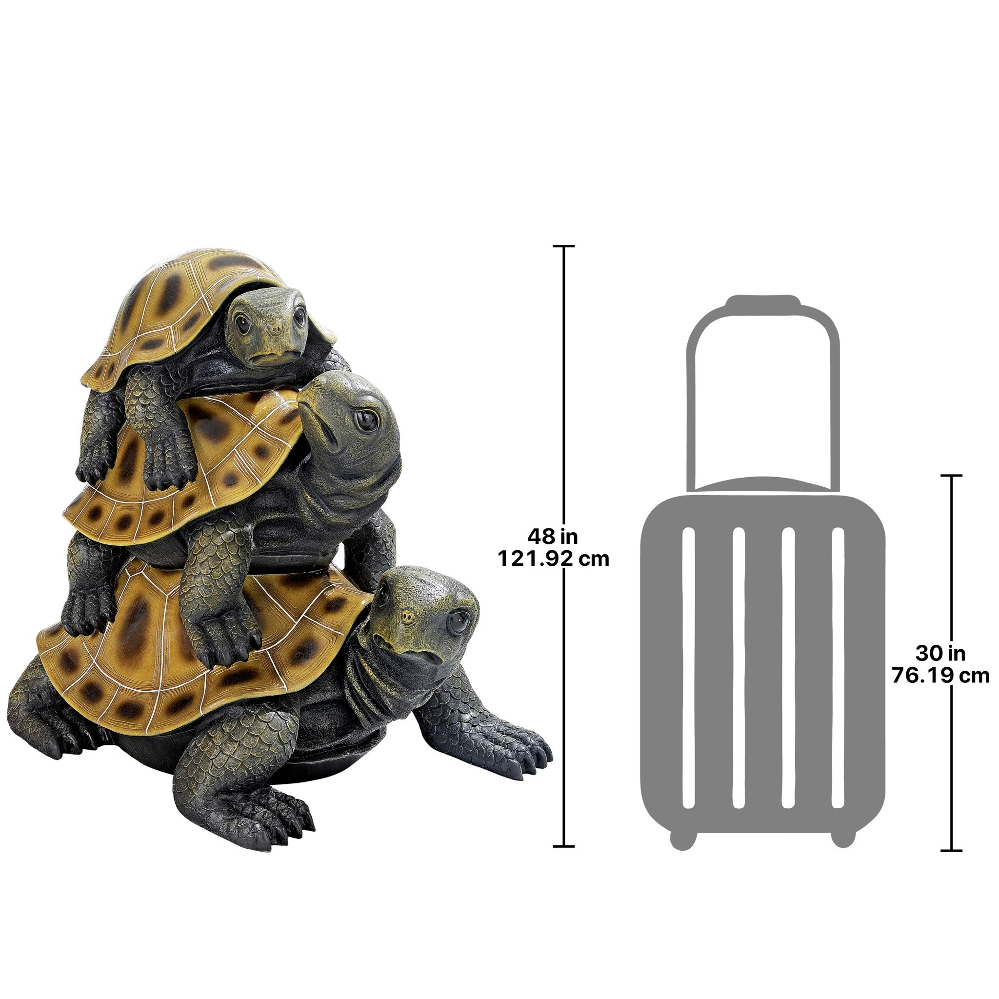 Toscano Three a Crowd Stacked Turtle Statues - Giant