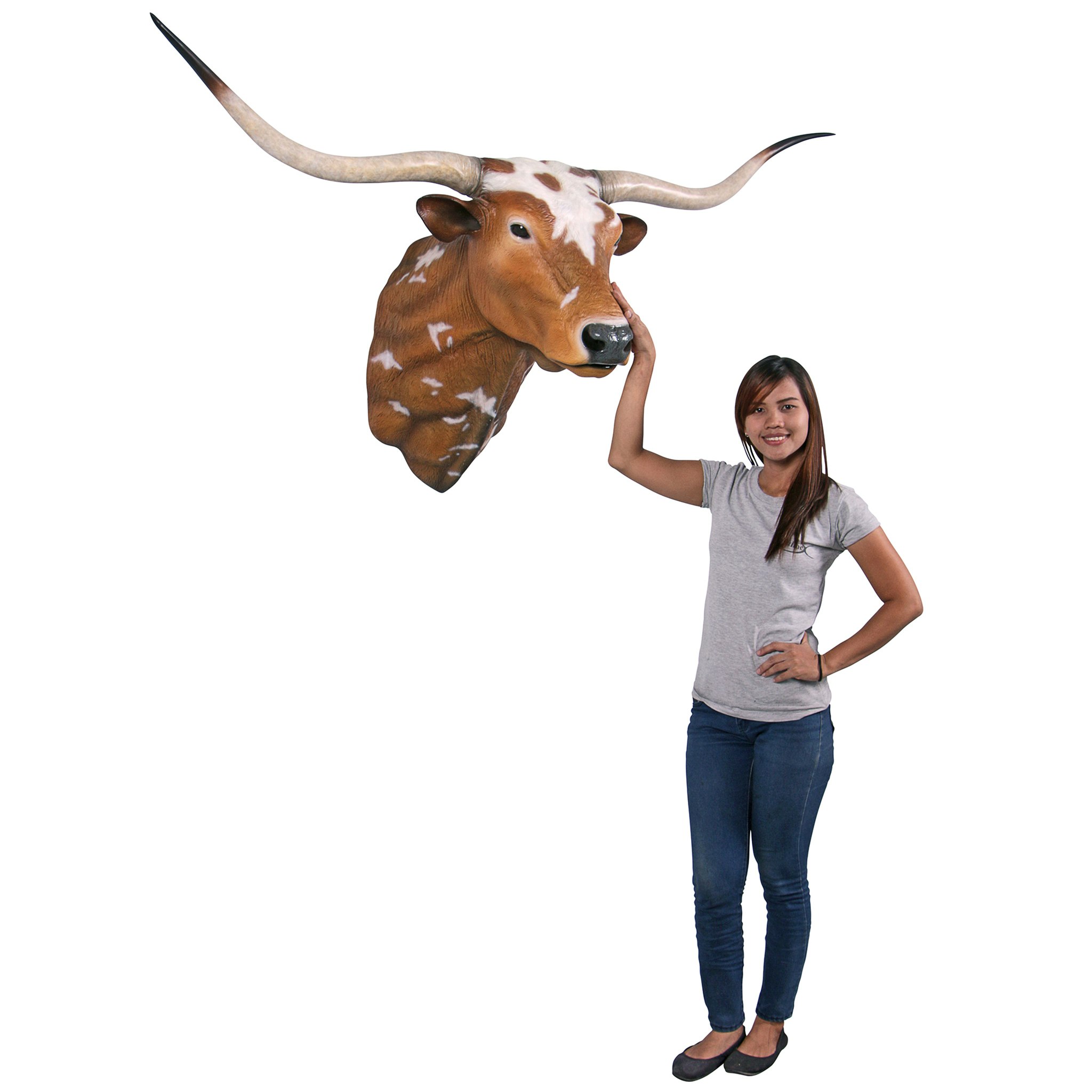 Toscano - Texas Longhorn Bull Sculptural Wall Trophy