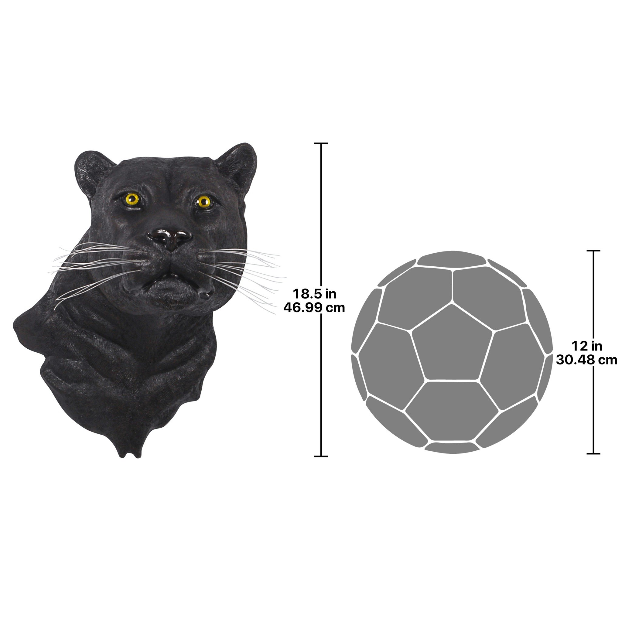 Toscano - Shadow Predator Black Panther Wall Sculpture