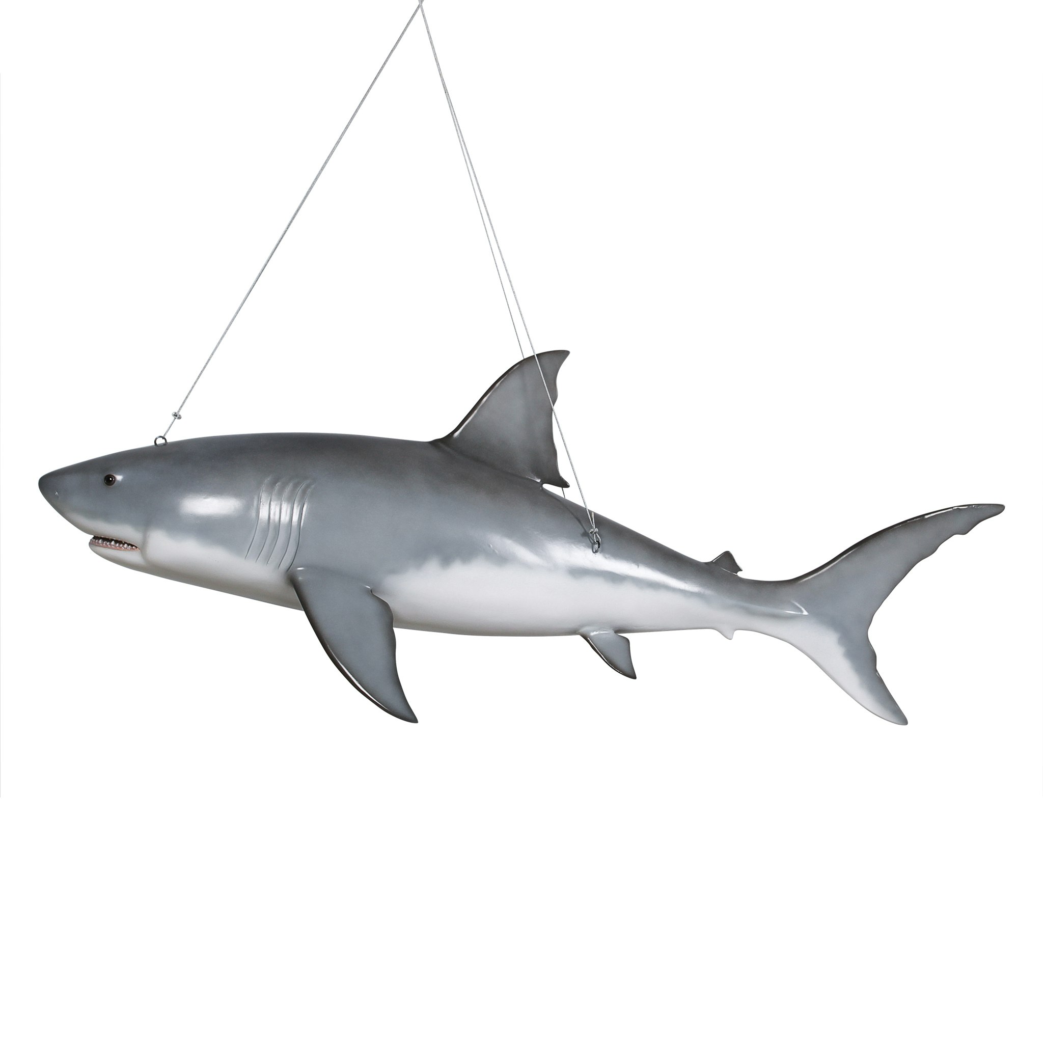 Toscano - Great White Shark Ceiling Mount Trophy Statue