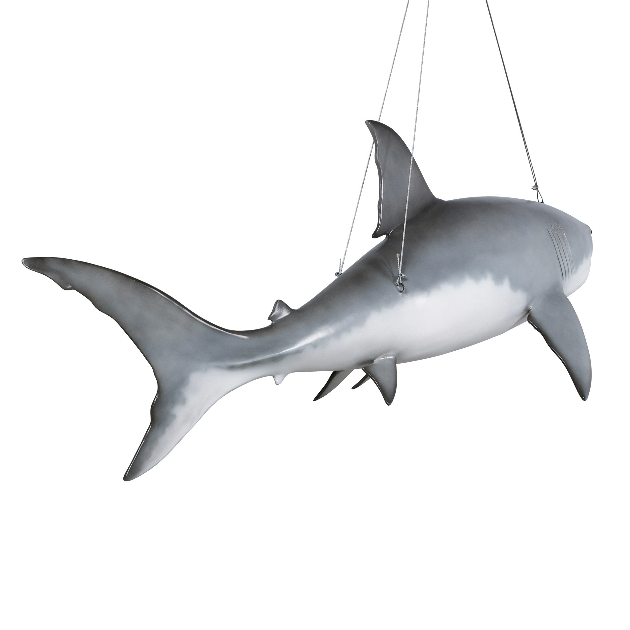 Toscano - Great White Shark Ceiling Mount Trophy Statue
