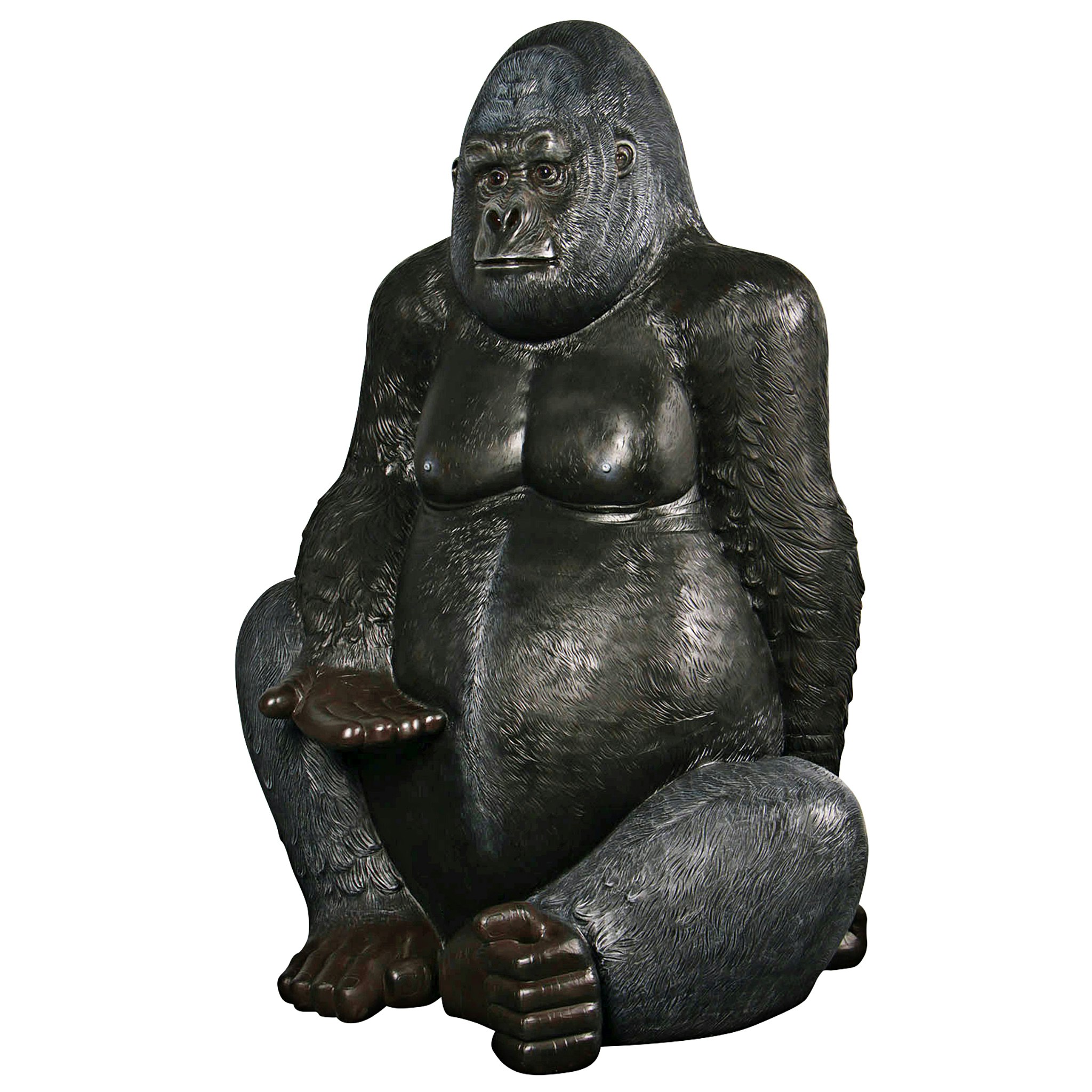 Toscano - Grande Scale Male Silverback Gorilla Photo Op Statue