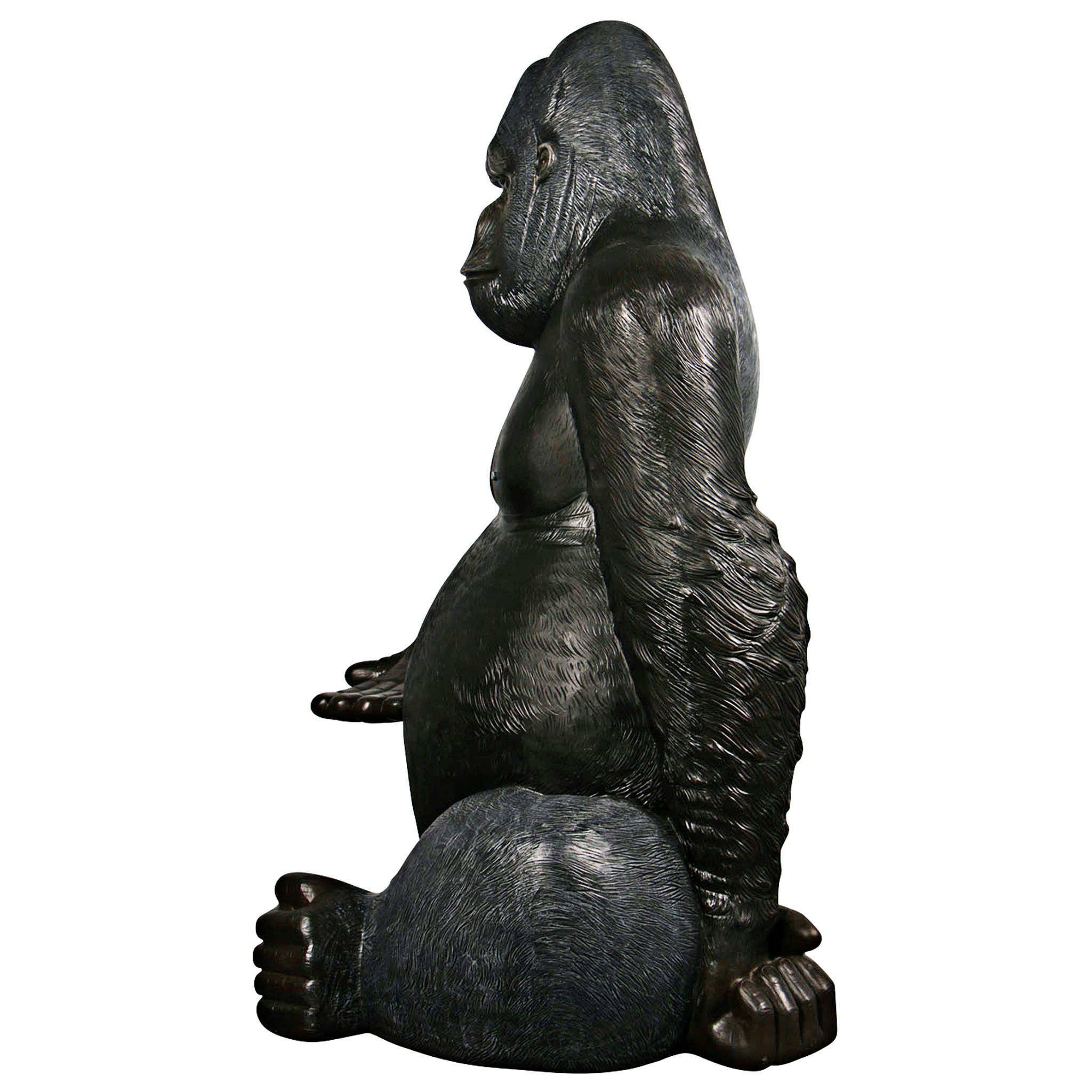 Toscano - Grande Scale Male Silverback Gorilla Photo Op Statue