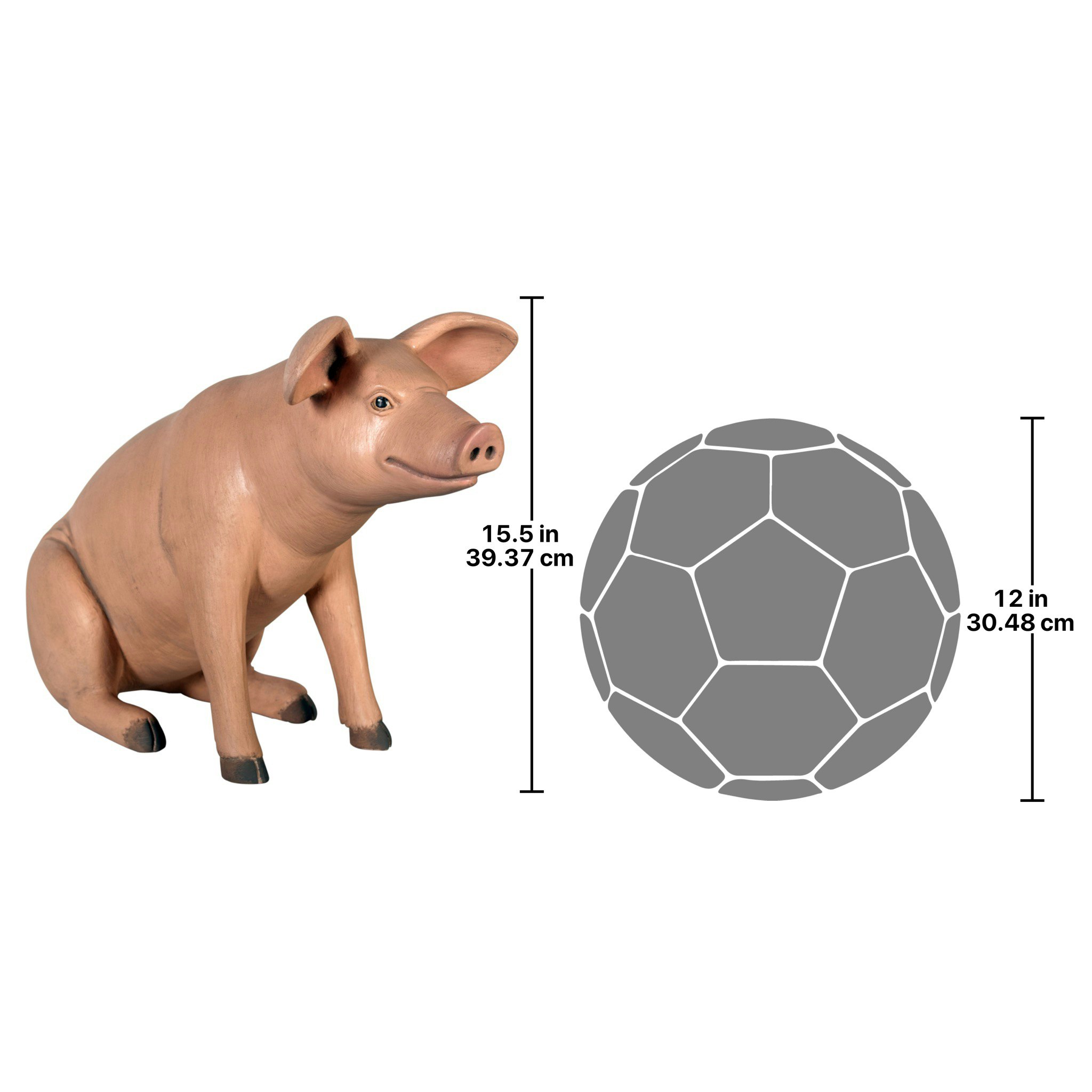 Toscano Sitting In Hog Heaven Pig Statue - Large