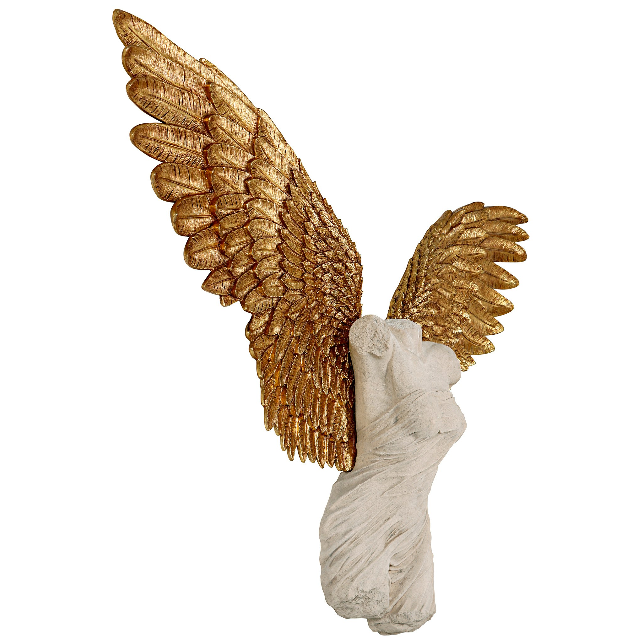 Toscano Take Flight Classical Torso Angel Wing Wall Sculpture - Female