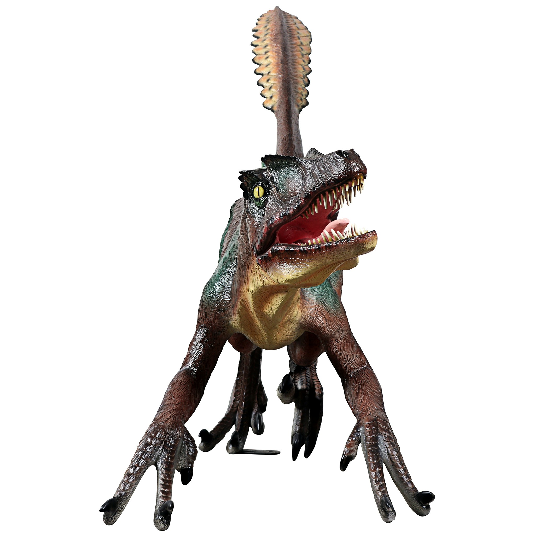 Toscano - Feathered Velociraptor Jurassic-Sized Dinosaur Statue