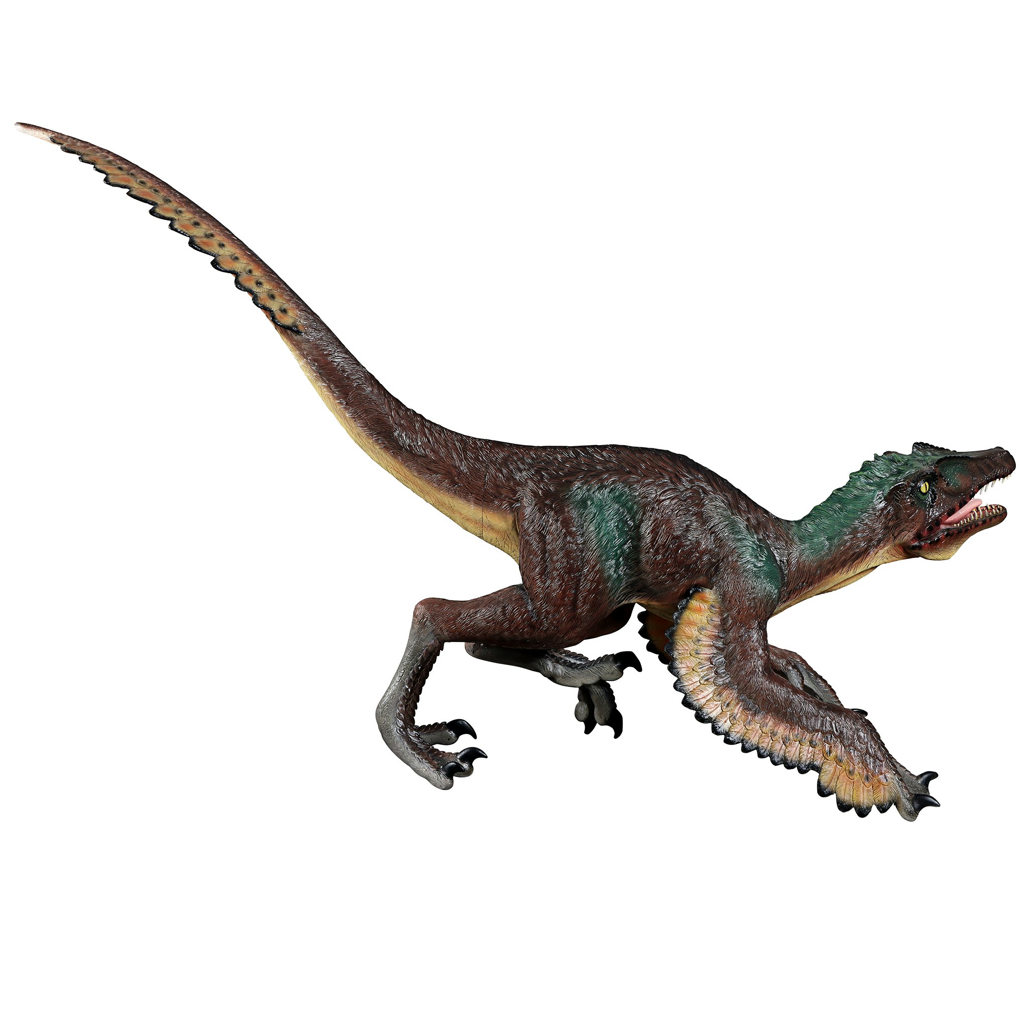 Toscano - Feathered Velociraptor Jurassic-Sized Dinosaur Statue
