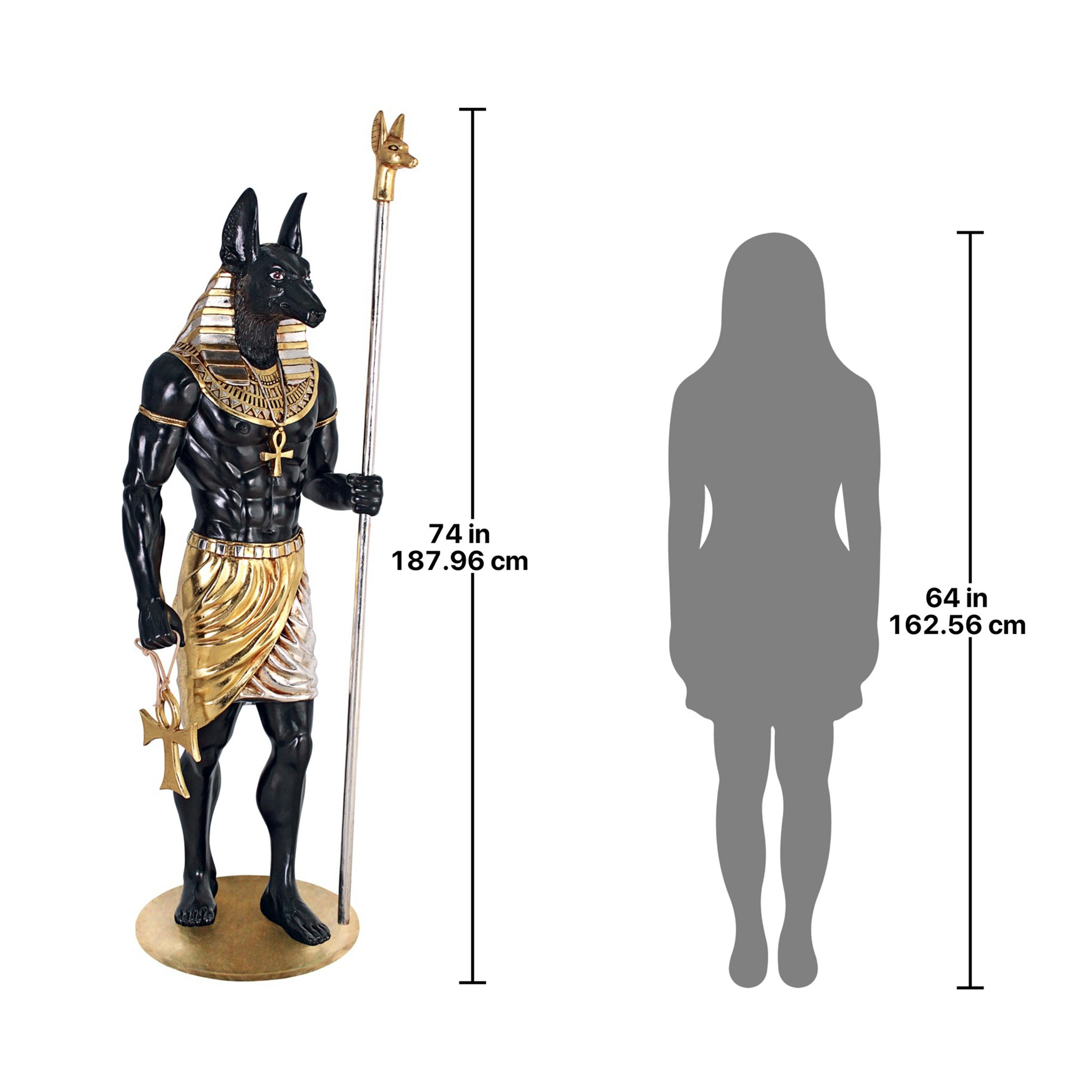 Toscano - The Egyptian Grand Ruler Collection Life-Size Anubis Statue