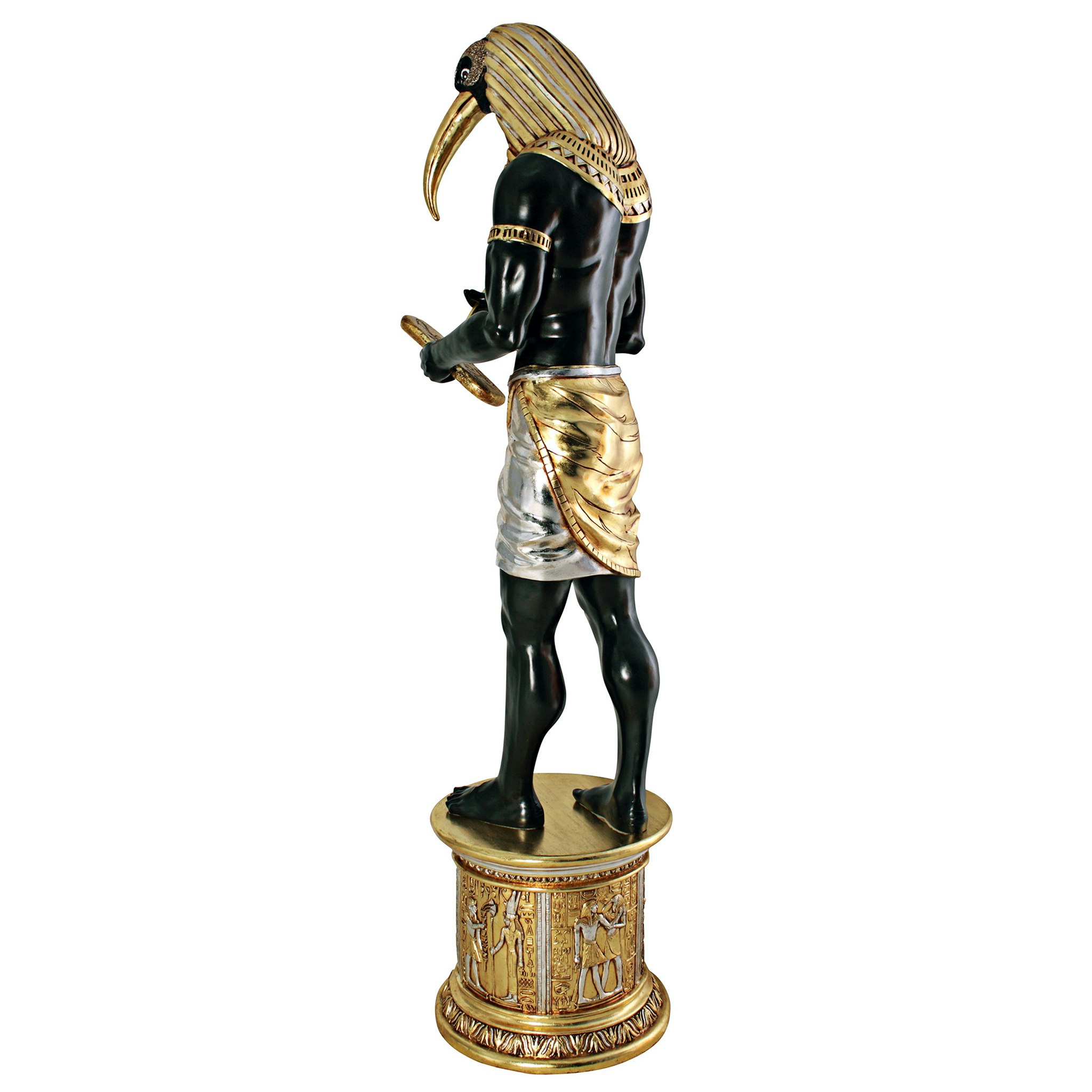 Toscano - The Egyptian Grand Ruler Collection Life-Size Thoth Statue atop a Temple Column Mount
