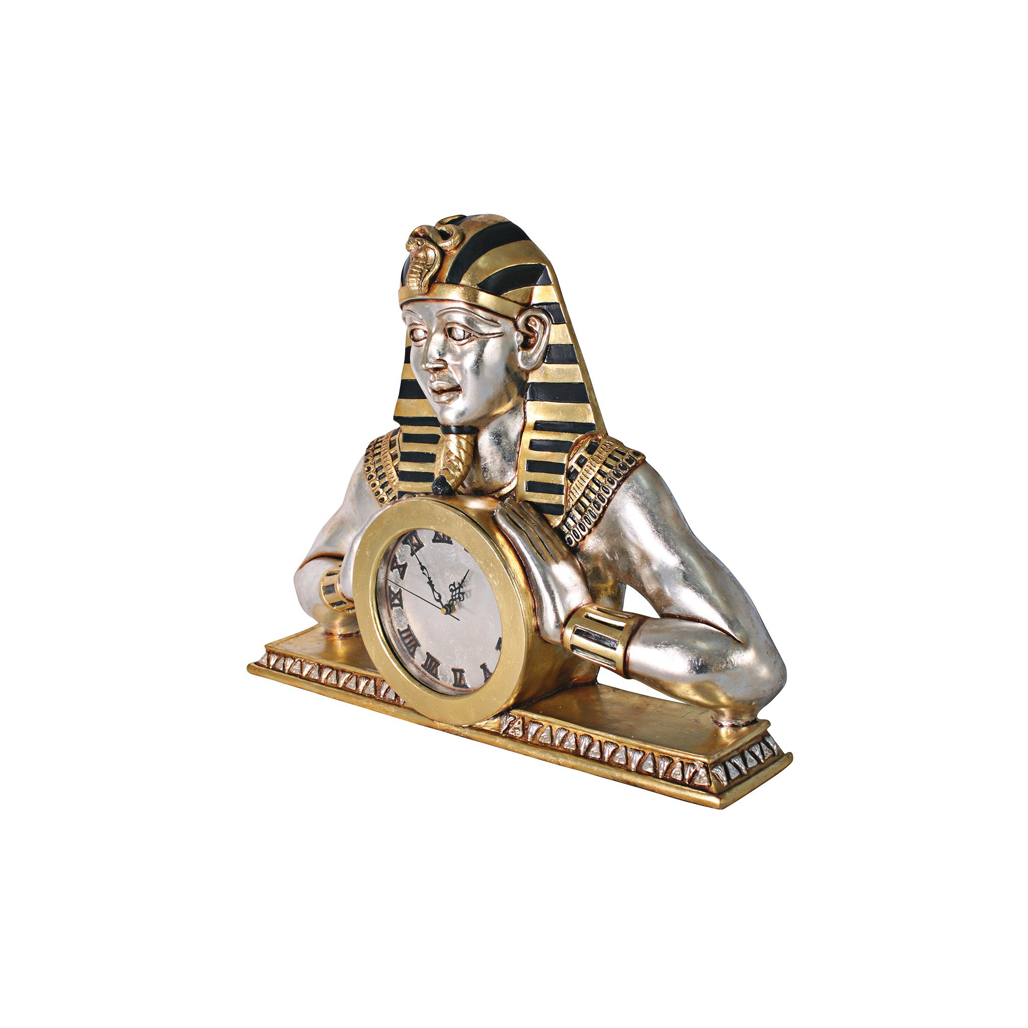 Toscano - Pharaoh Akhenaten Temple of Heliopolis Egyptian Mantel Clock Statue