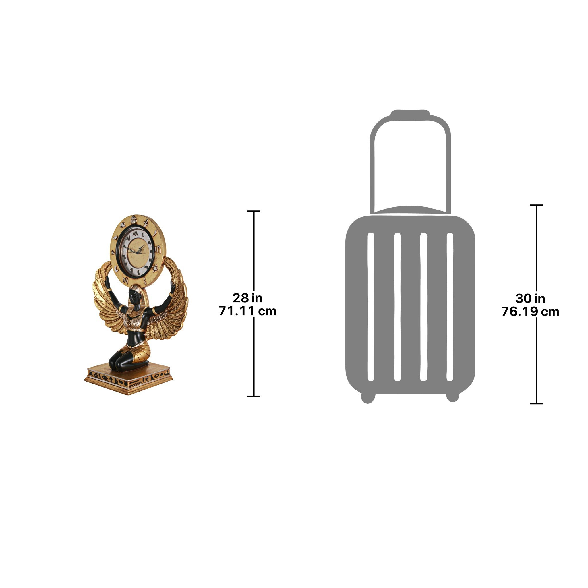 Toscano - Goddess Isis Grand-Scale Egyptian Clock Statue