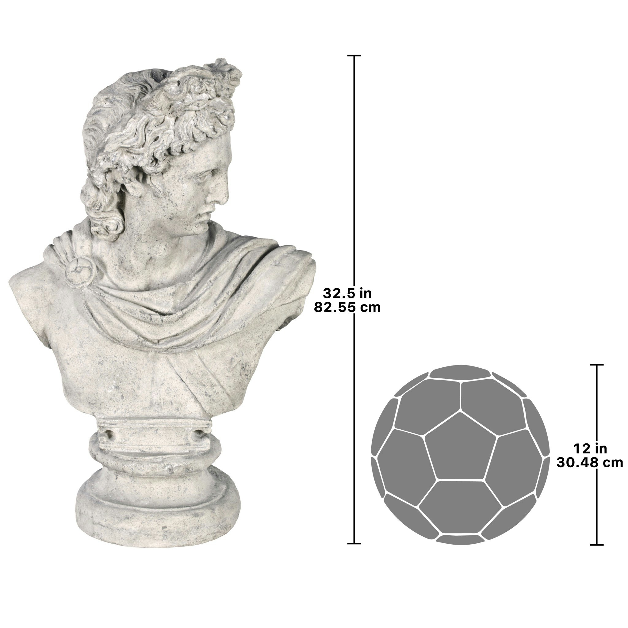 Toscano Apollo Belvedere Grande Sculptural Bust