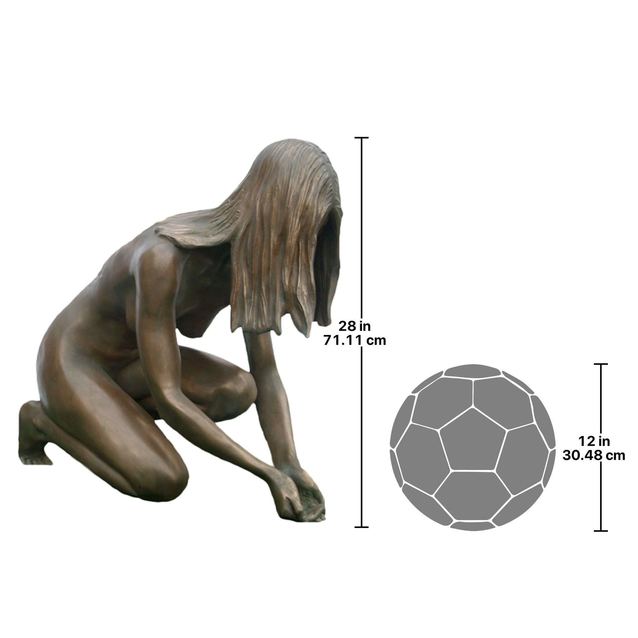 Toscano Lady of the Lake Life-Size Statue - Bronze
