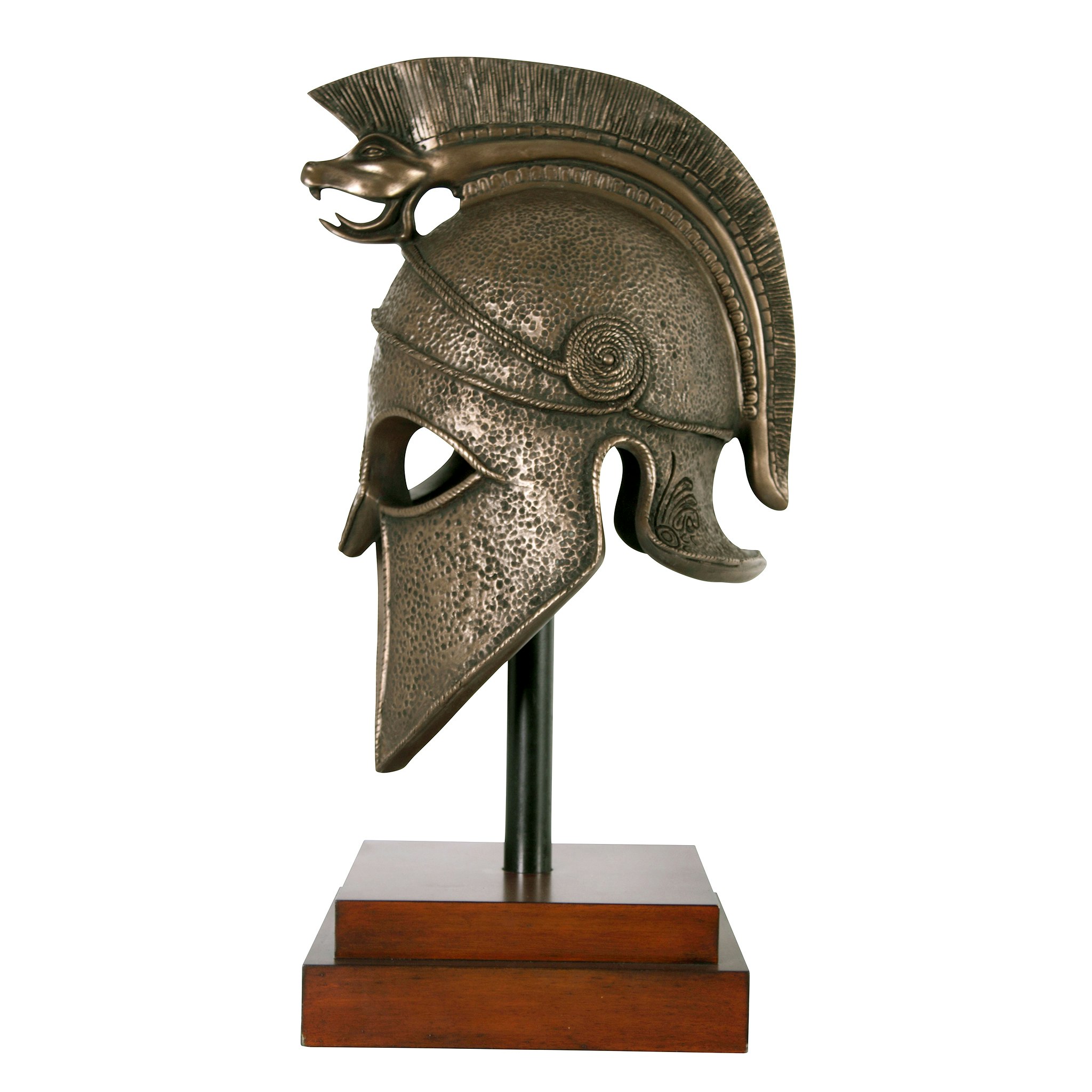 Toscano - Macedonian Battle Helmet on Museum Mount Statue