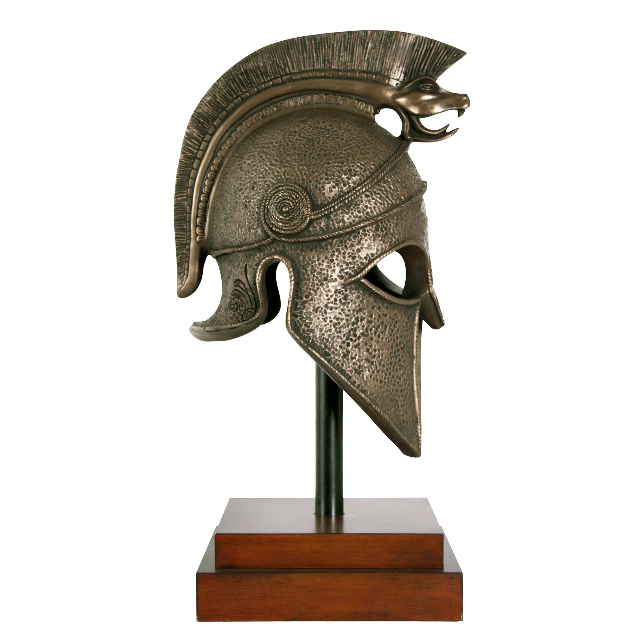 Toscano - Macedonian Battle Helmet on Museum Mount Statue