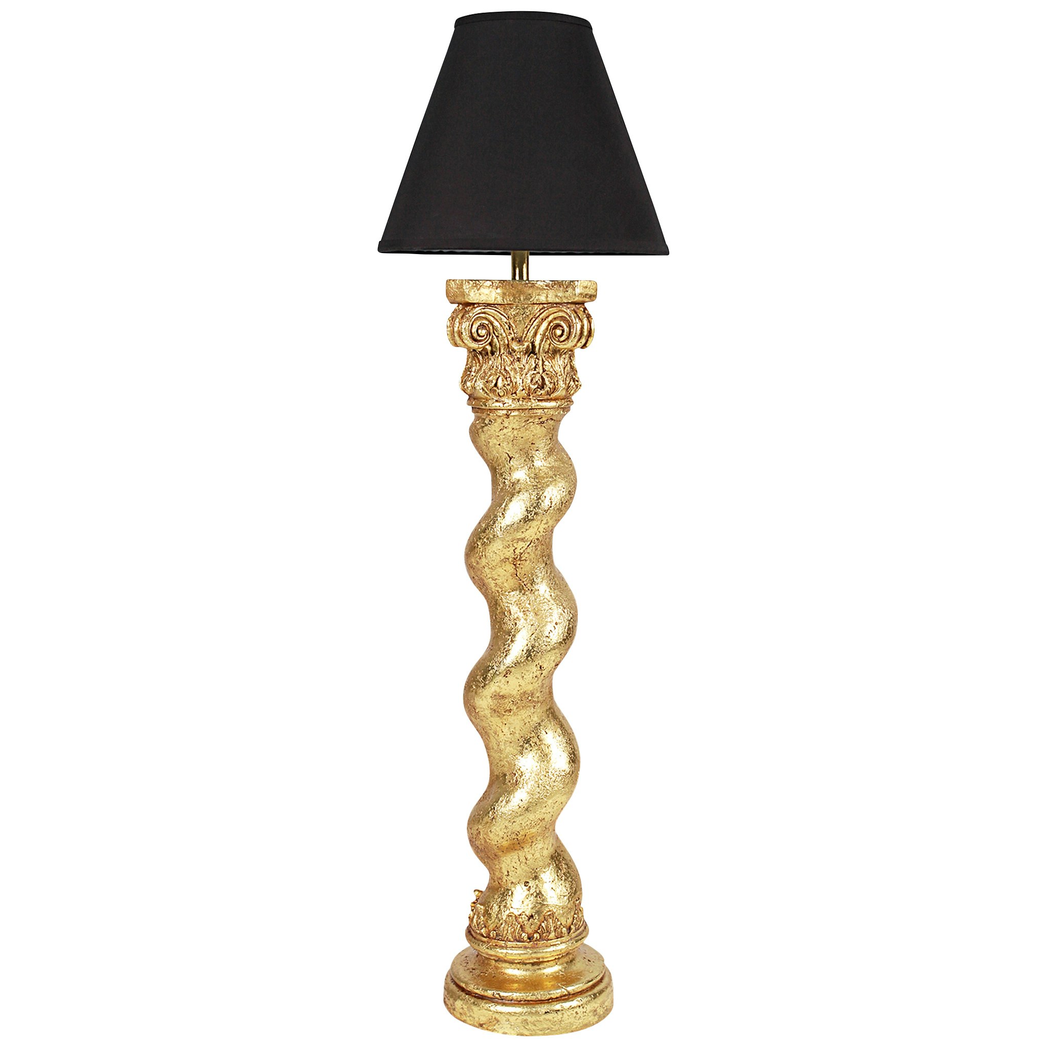 Toscano Bernini Barley Twist Column Floor Lamp - Gold