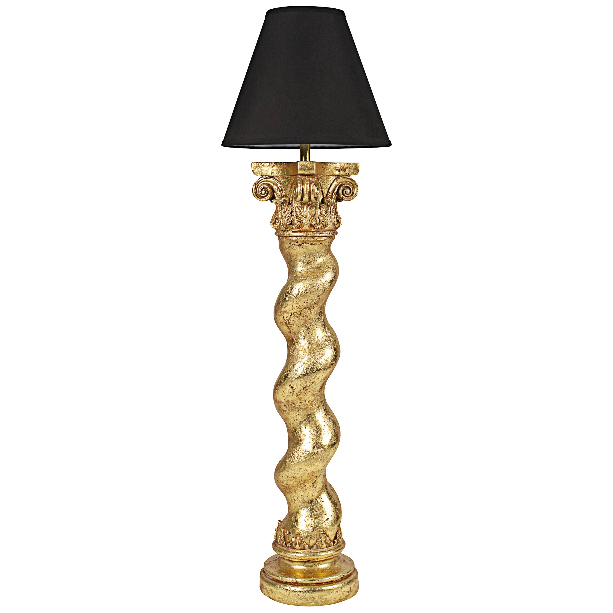 Toscano Bernini Barley Twist Column Floor Lamp - Gold