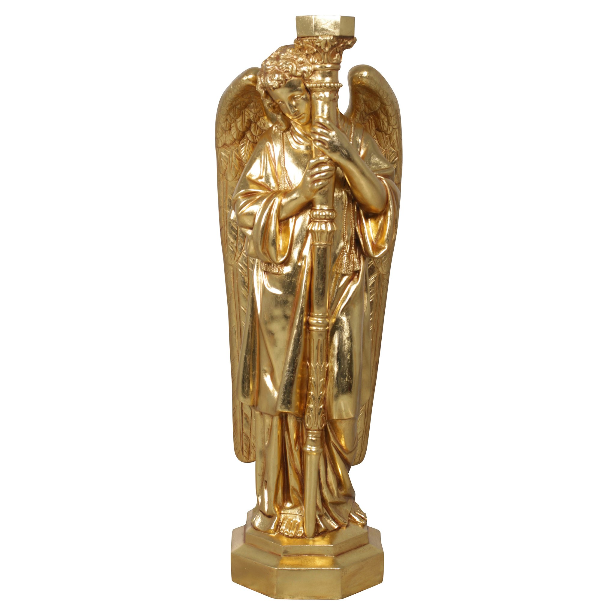 Toscano Padova Golden Guardian Angel Statue - Left