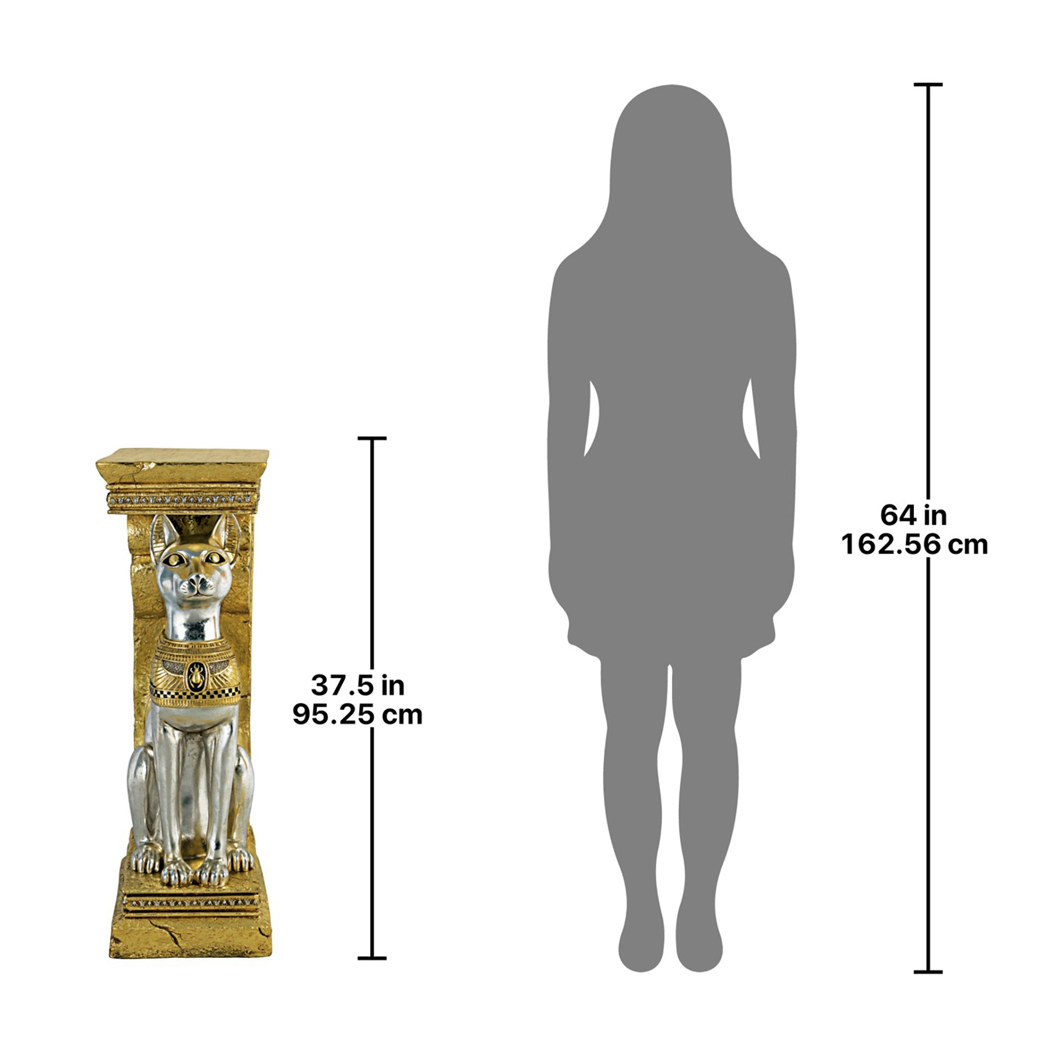 Toscano - Egyptian Cat Goddess Bastet Pedestal Statue