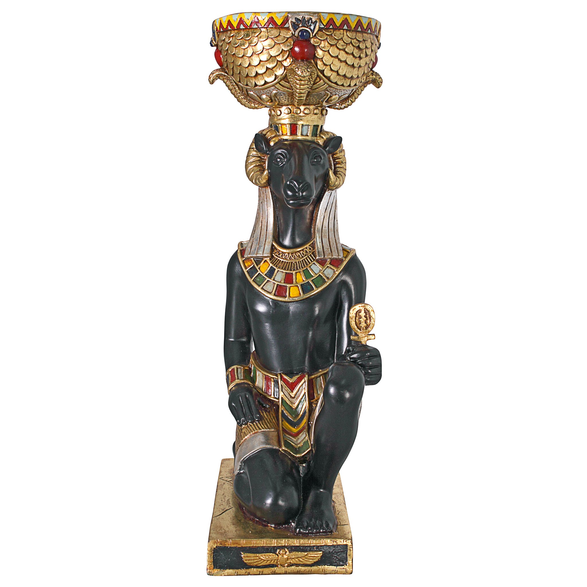 Toscano - Egyptian God Khnum Pedestal Urn Statue