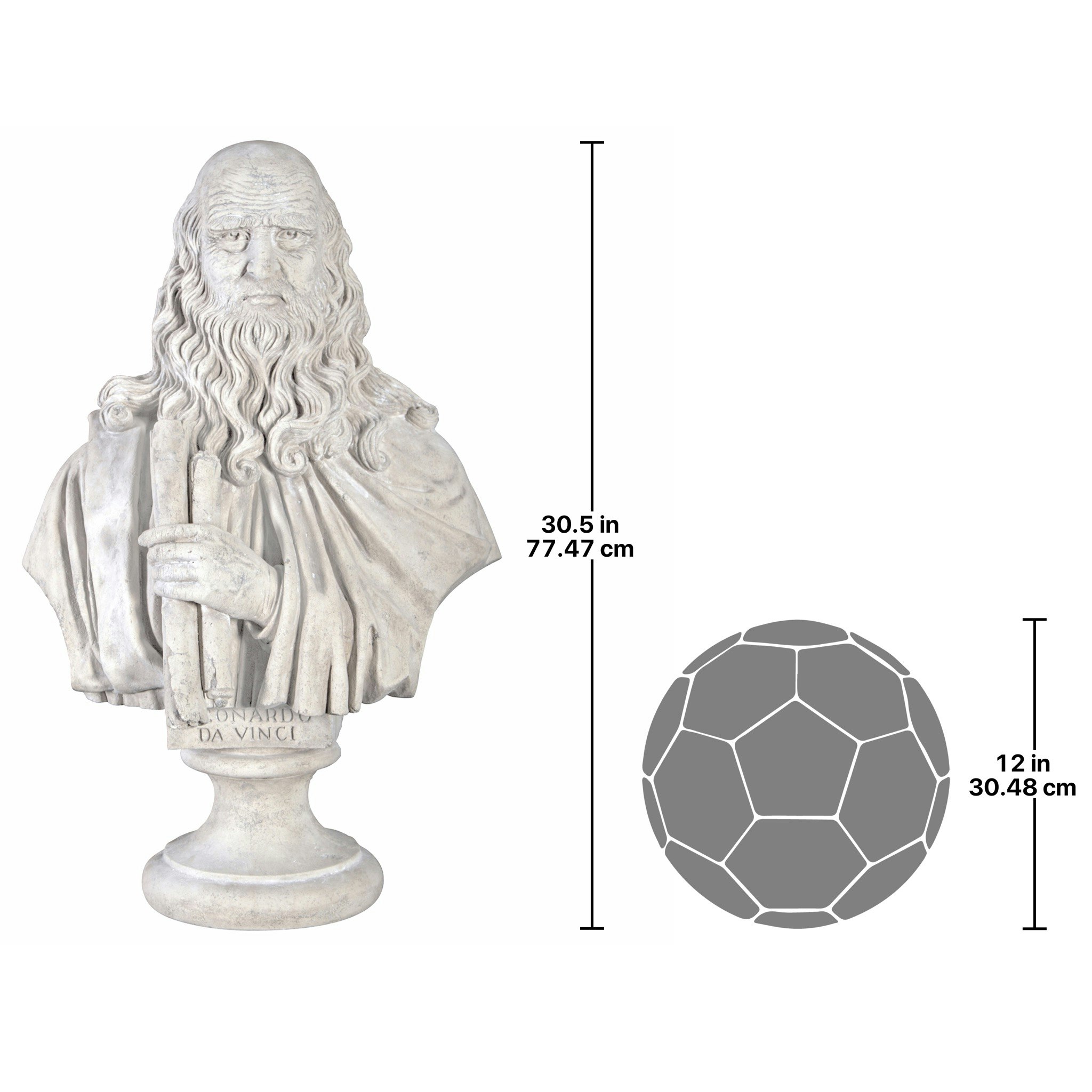 Toscano - Leonardo da Vinci Grand-Scale Sculptural Bust
