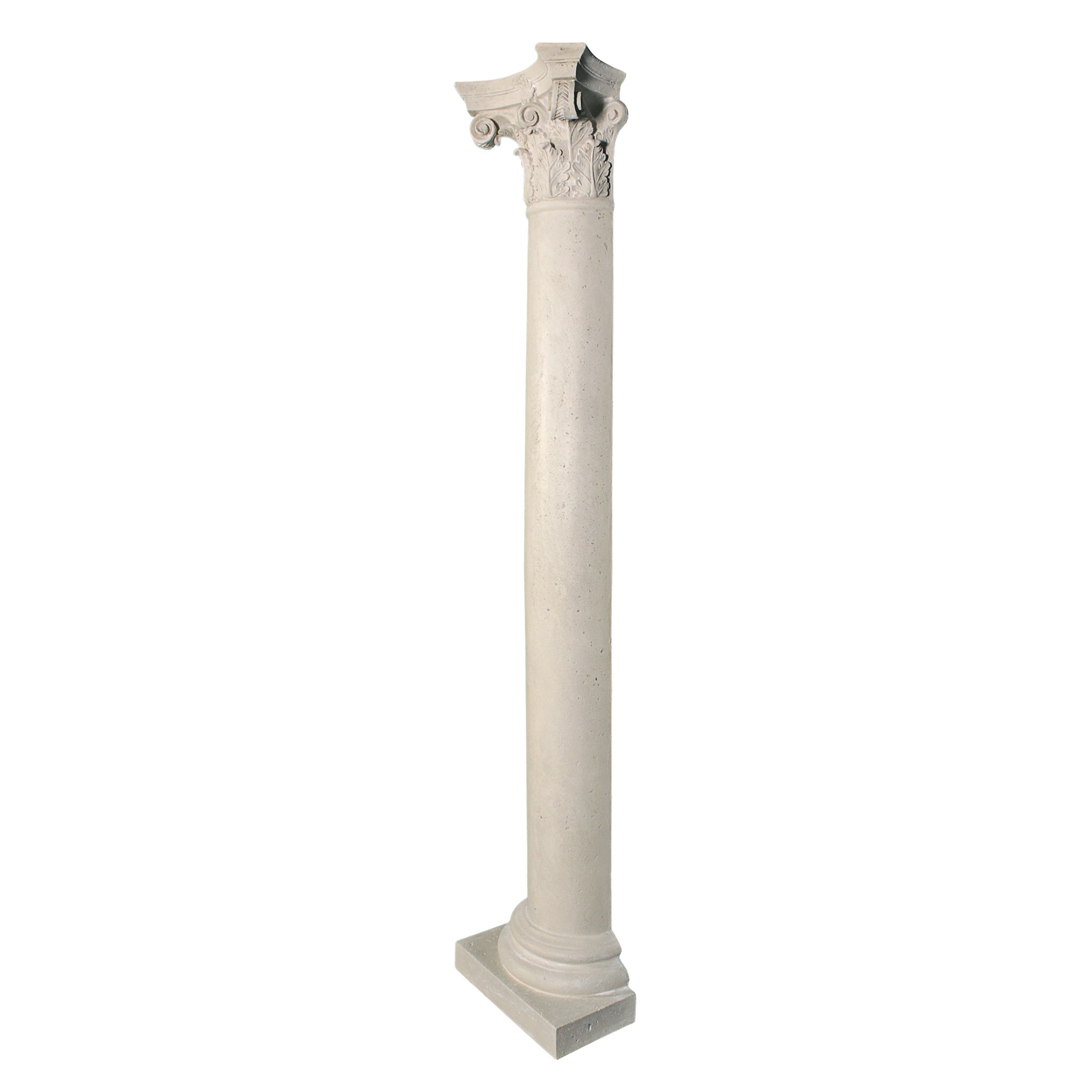 Toscano The Corinthian Architectural Half Wall Columns - Antique Stone, Fiberglass