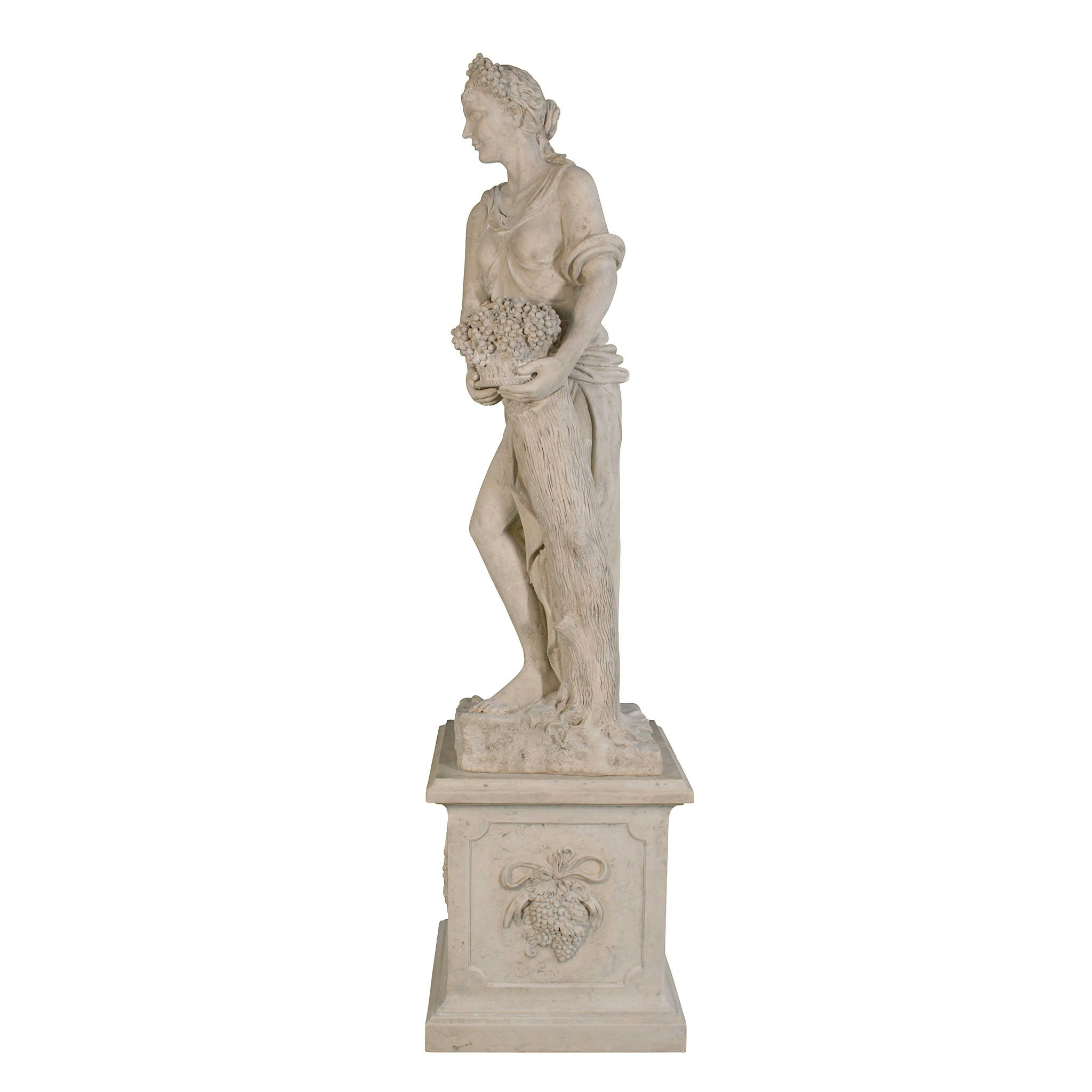 Toscano - The Four Goddesses of the Seasons Autumn Statue with Plinth