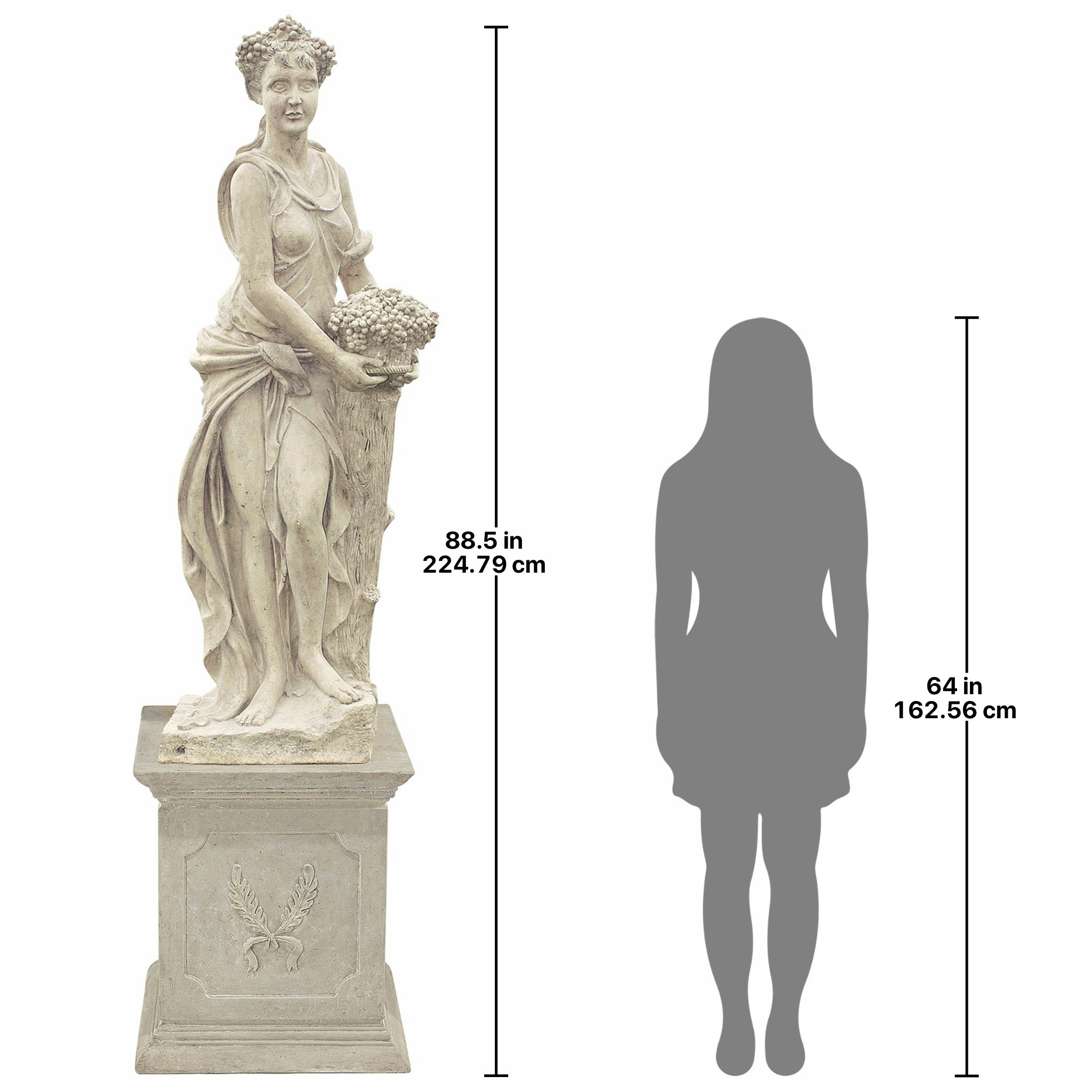Toscano - The Four Goddesses of the Seasons Autumn Statue with Plinth