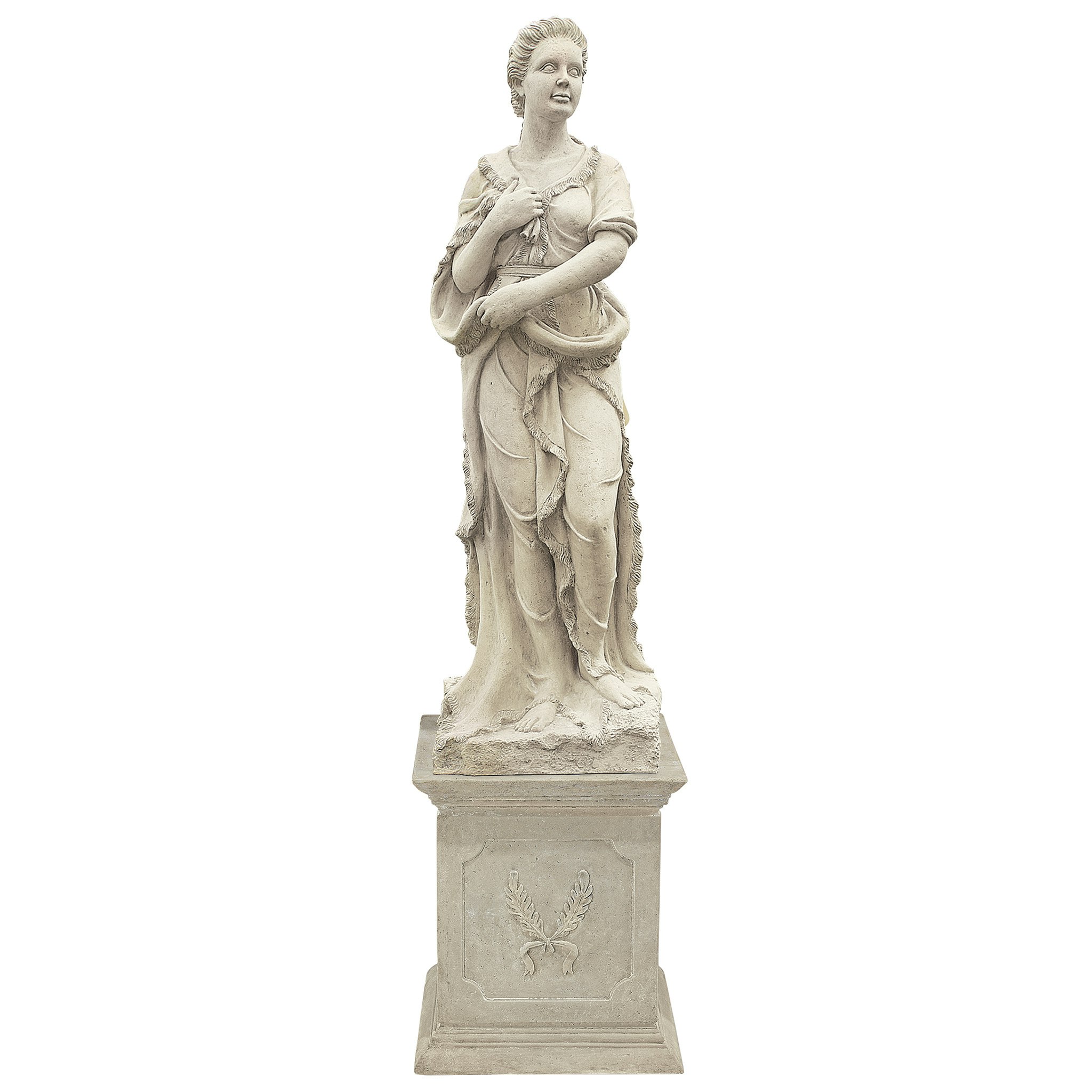 Toscano - The Four Goddesses of the Seasons Winter Statue with Plinth