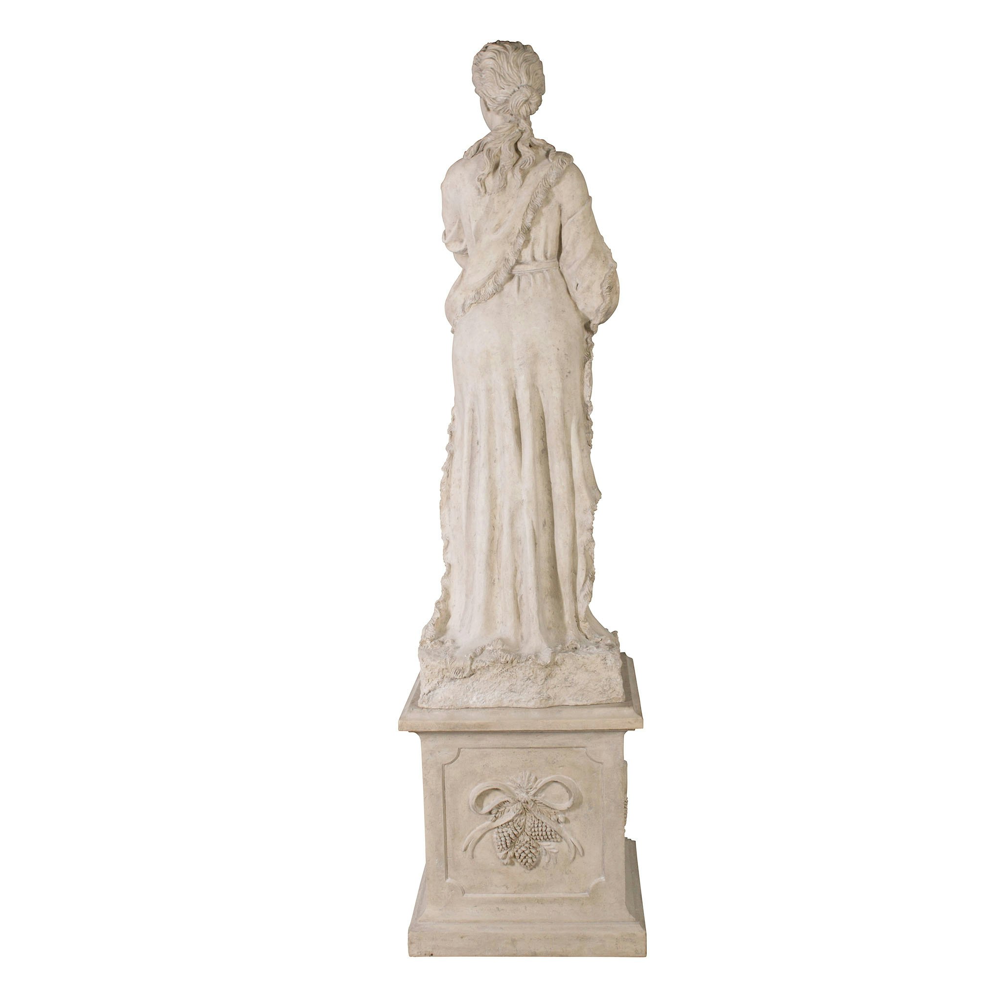 Toscano - The Four Goddesses of the Seasons Winter Statue with Plinth