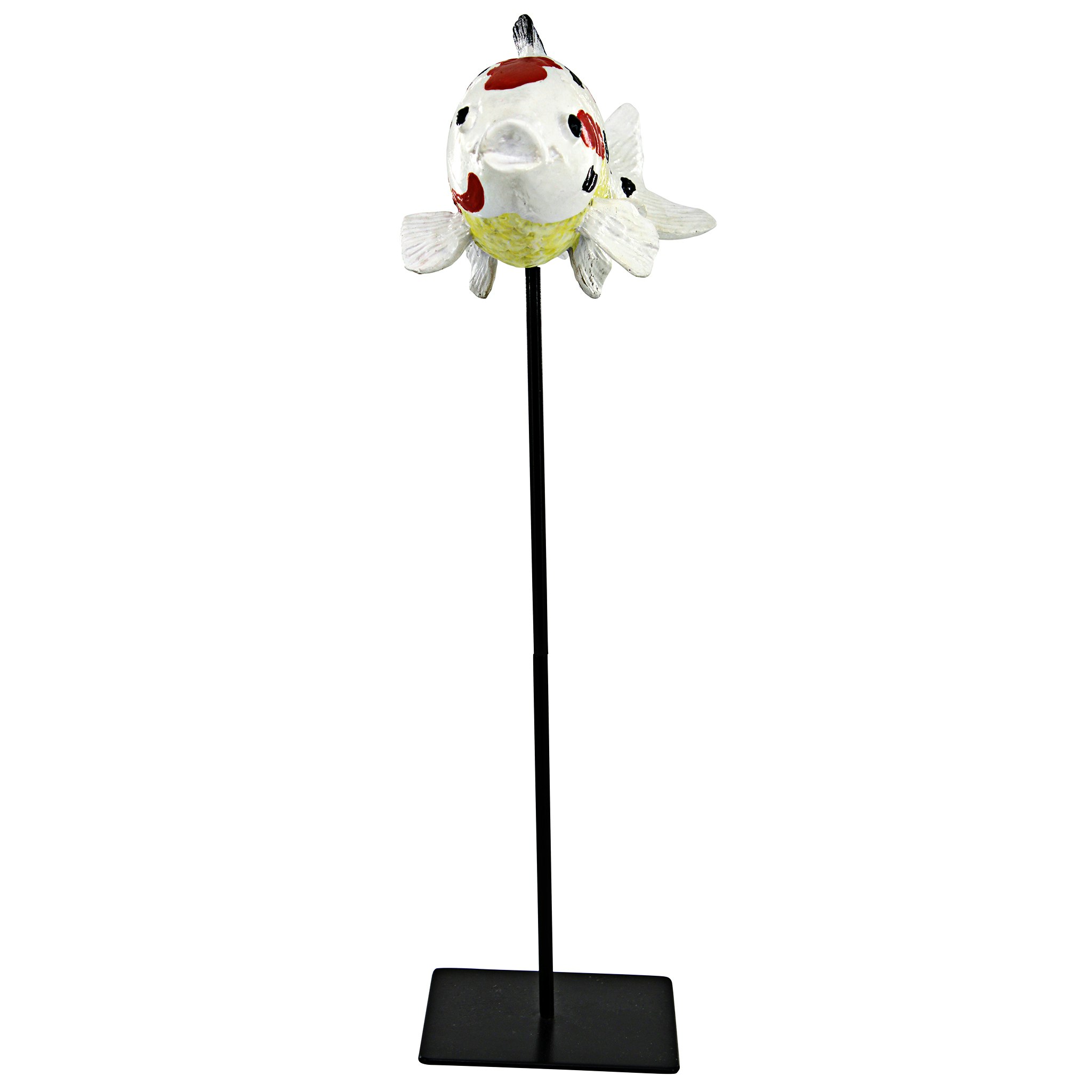 Toscano Japanese Floating Koi Fish Statue - Medium