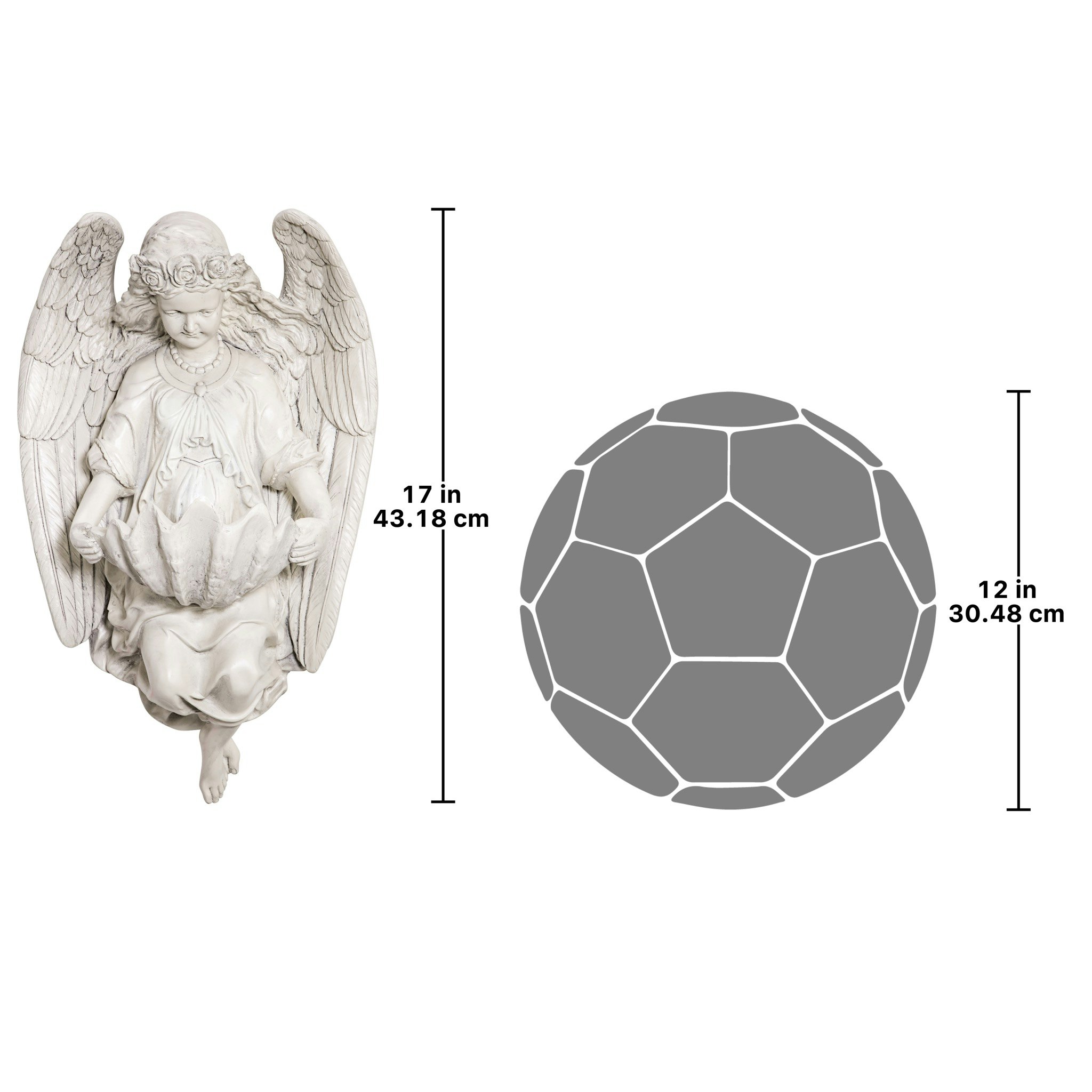 Toscano - Brixton Abbey Angel Shell Font Wall Sculpture