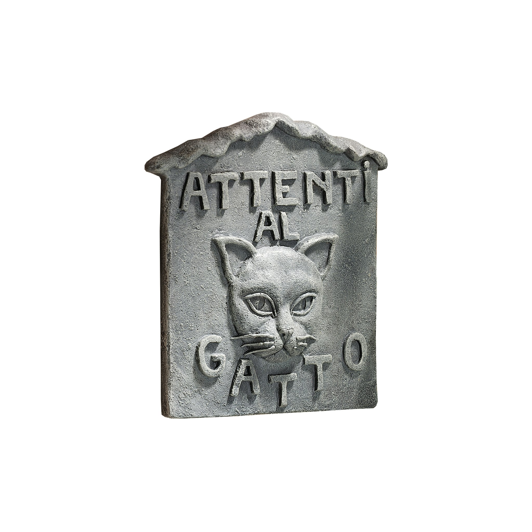 Toscano - Beware of Cat Italian Wall Sculpture in Attenti al Gatto