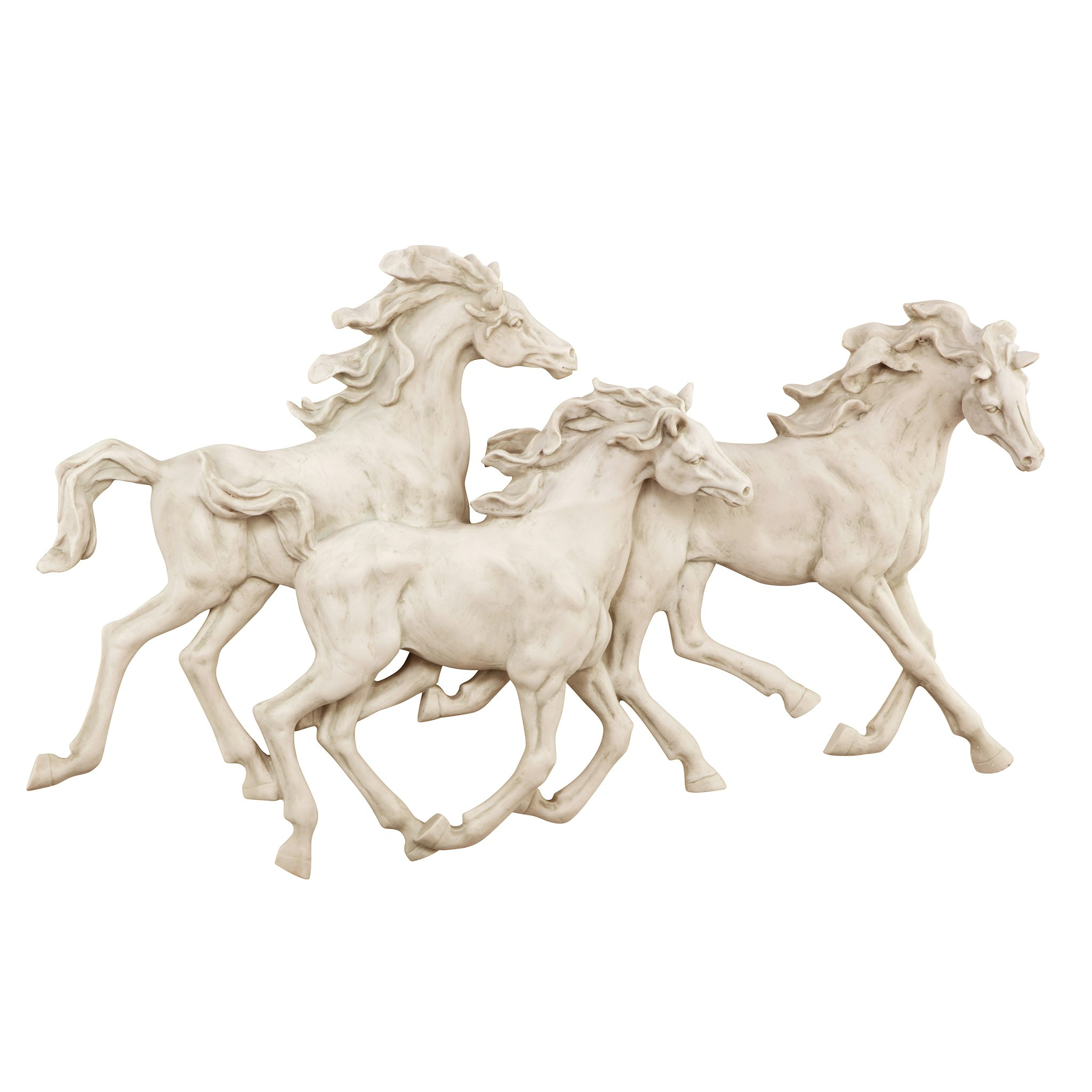 Toscano - Los Tres Caballos del Castillo Alomar Horse Wall Sculpture