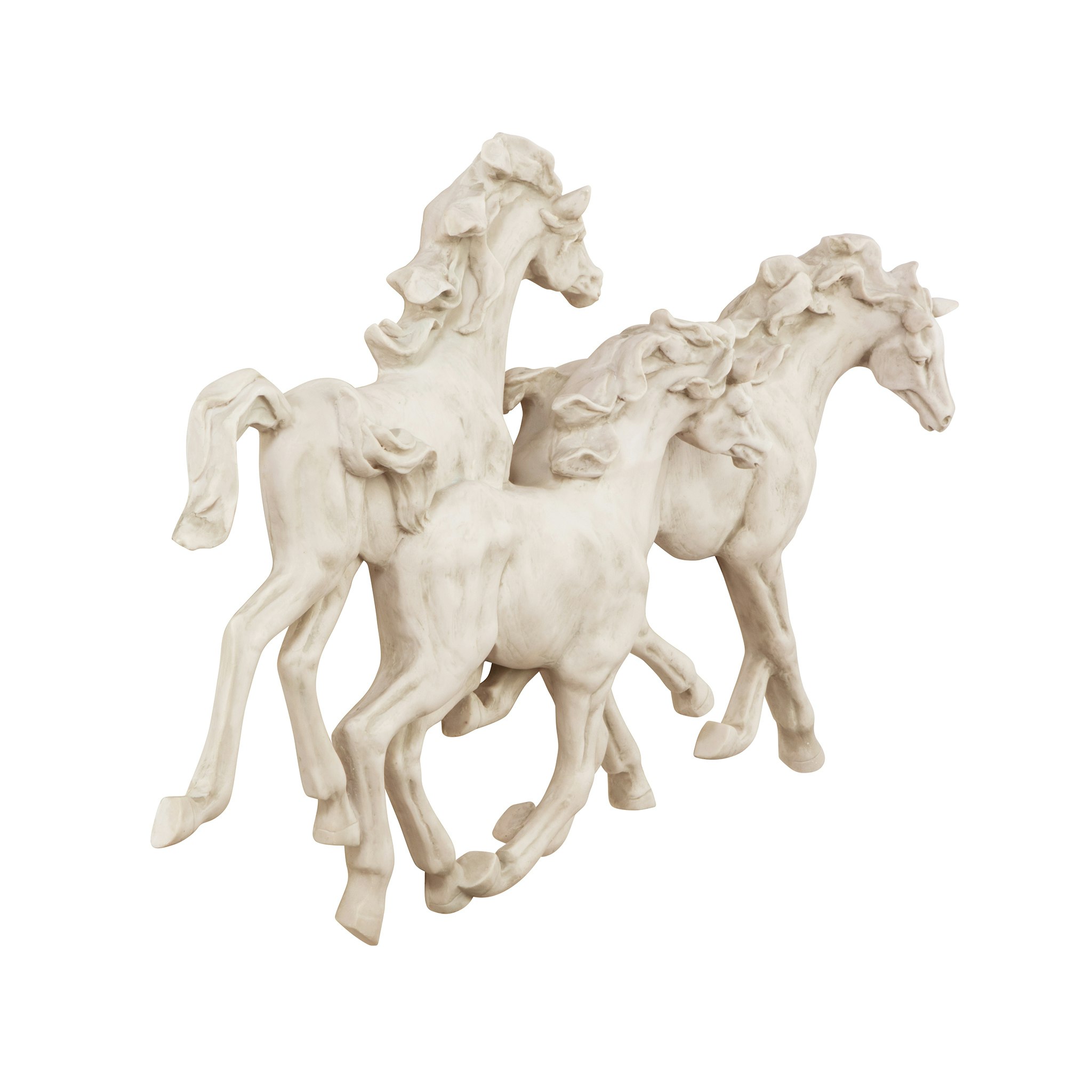Toscano - Los Tres Caballos del Castillo Alomar Horse Wall Sculpture