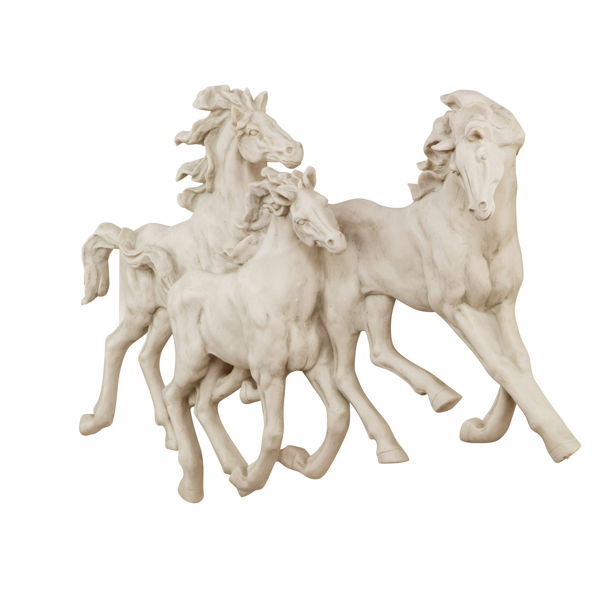 Toscano - Los Tres Caballos del Castillo Alomar Horse Wall Sculpture