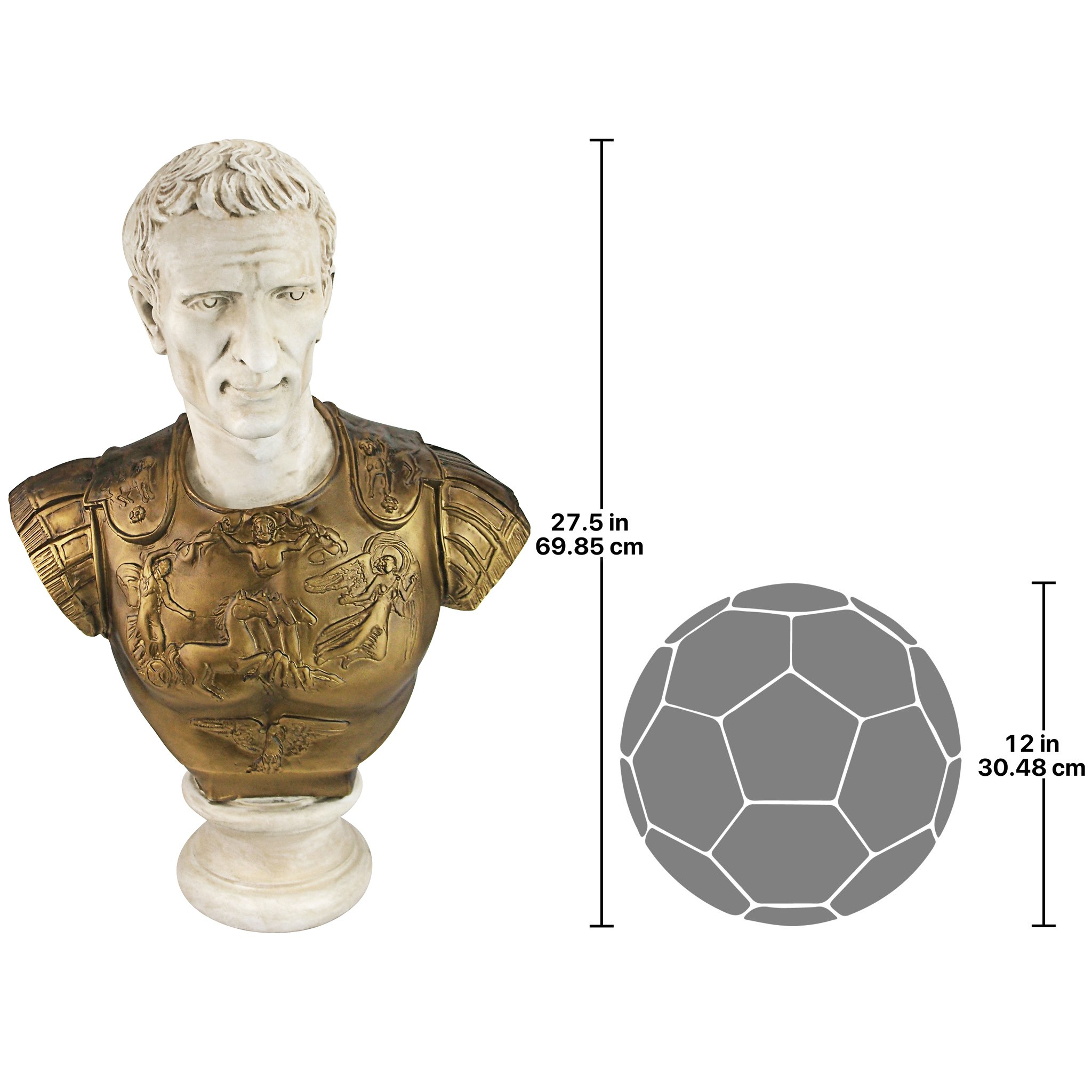 Toscano - Julius Caesar Roman Emperor Sculptural Bust