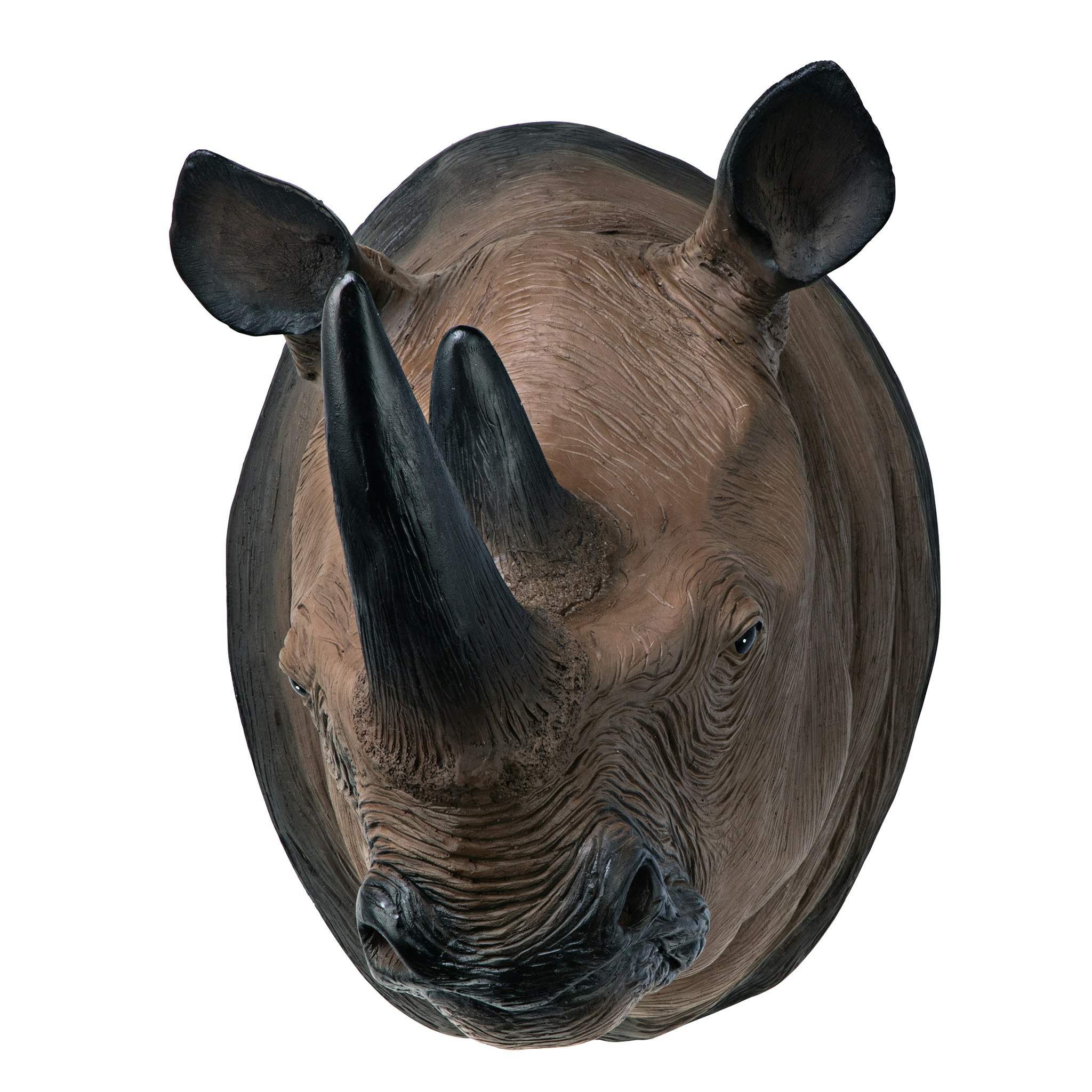 Toscano - Black Rhinoceros Trophy Wall Sculpture
